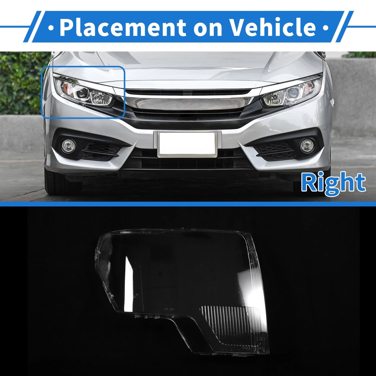 Front Right Headlight Lens Cover for Ford F-150 (2009-2014)