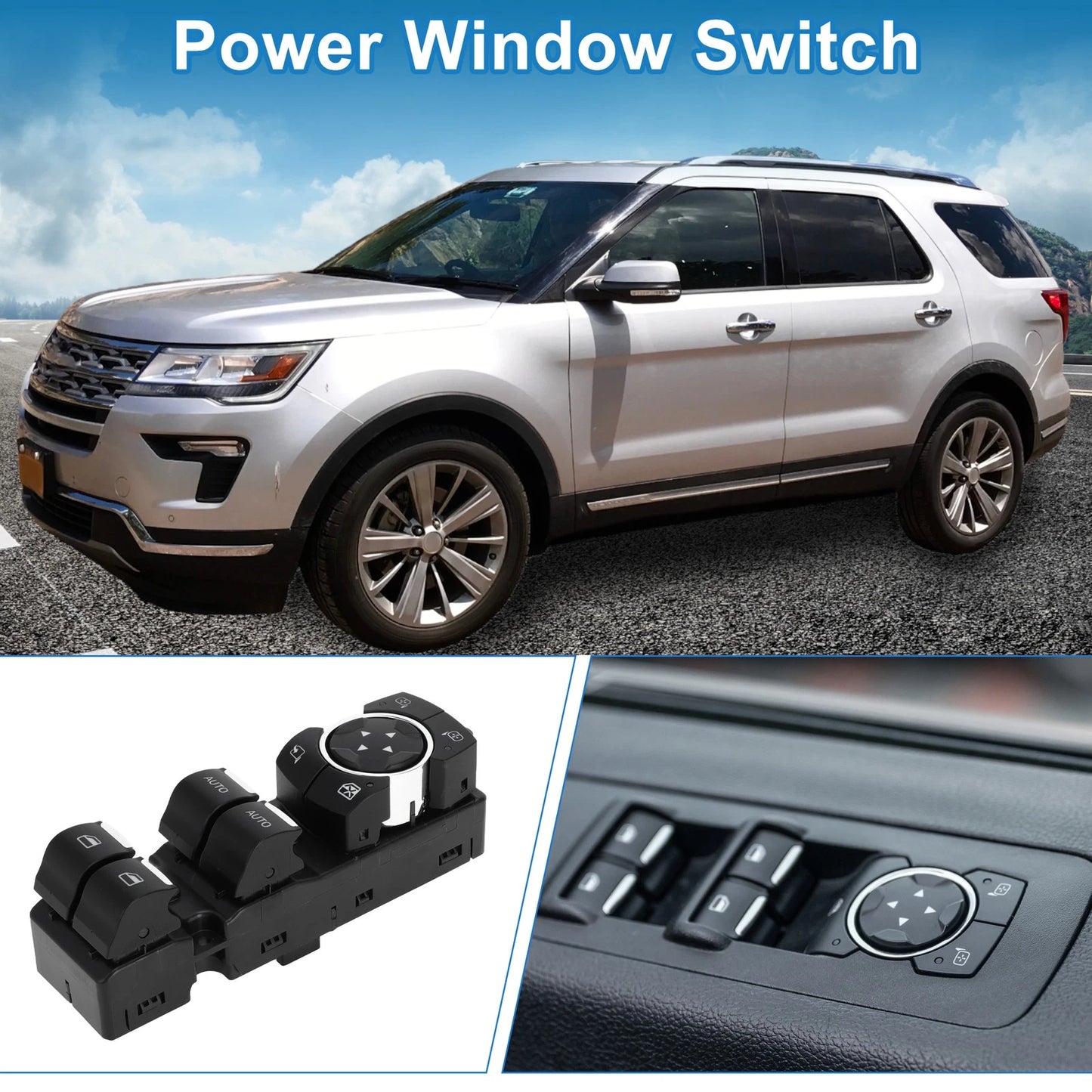 Front Driver Side Power Window Switch for Ford Explorer (2011-2015)