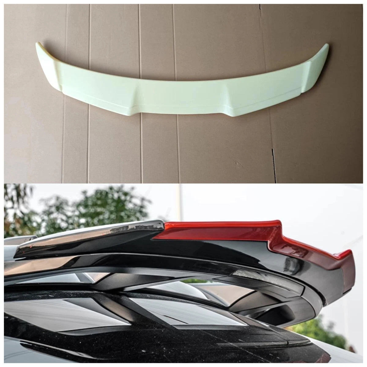 Unpainted Rear Roof Window Spoiler Wing Lip for Toyota C-HR 2016-2019