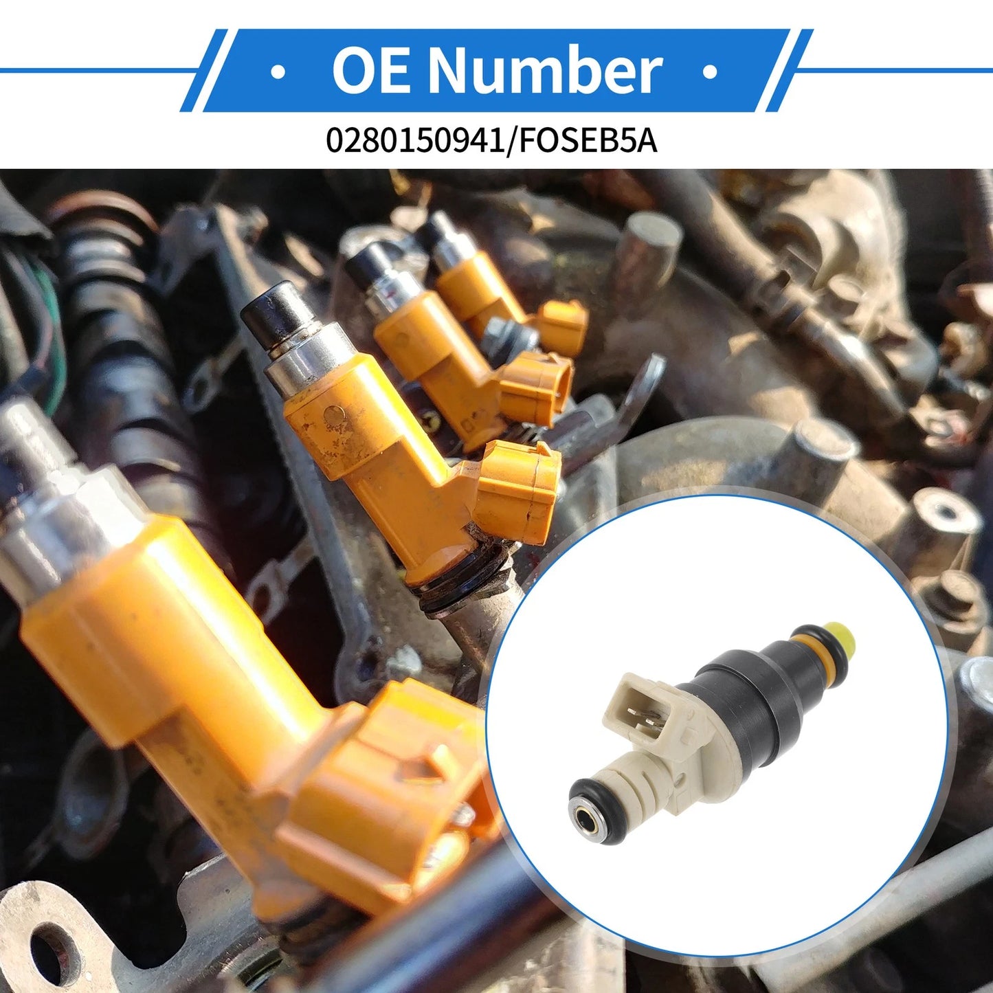 Fuel Injector 1 Pc No.0280150941 for Ford F150 F350 Lincoln Continental