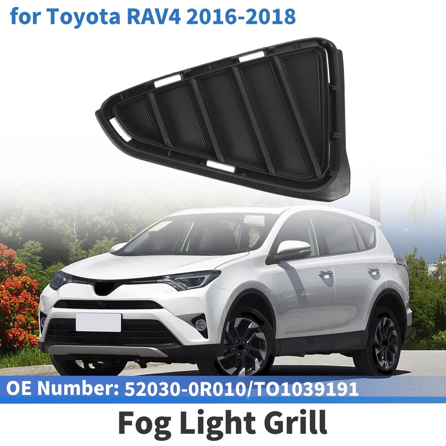 Front Right Fog Light Cover for Toyota RAV4 (2016-2018)