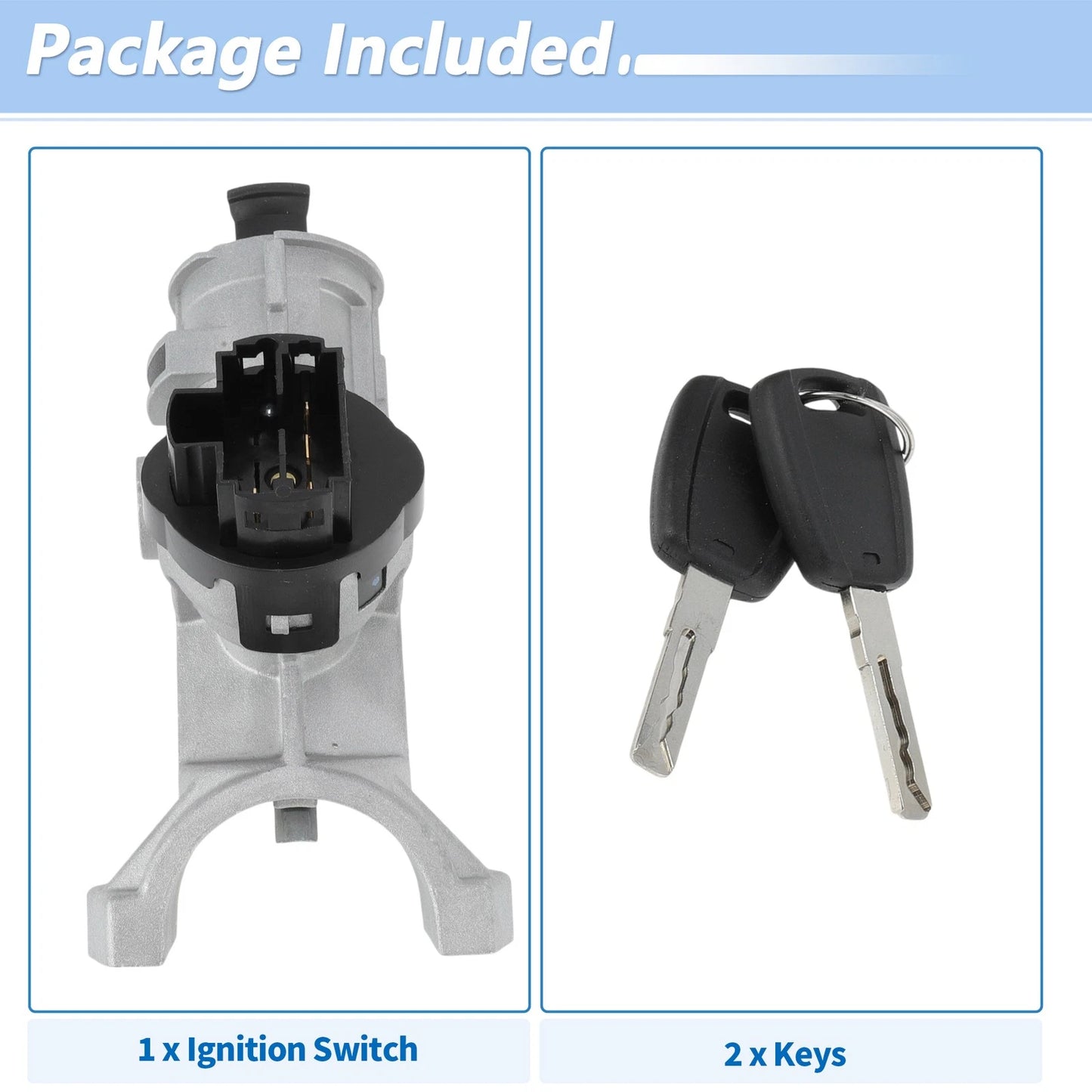 Ignition Lock Cylinder w/ 2 Keys for Fiat Ducato (2006-2017)