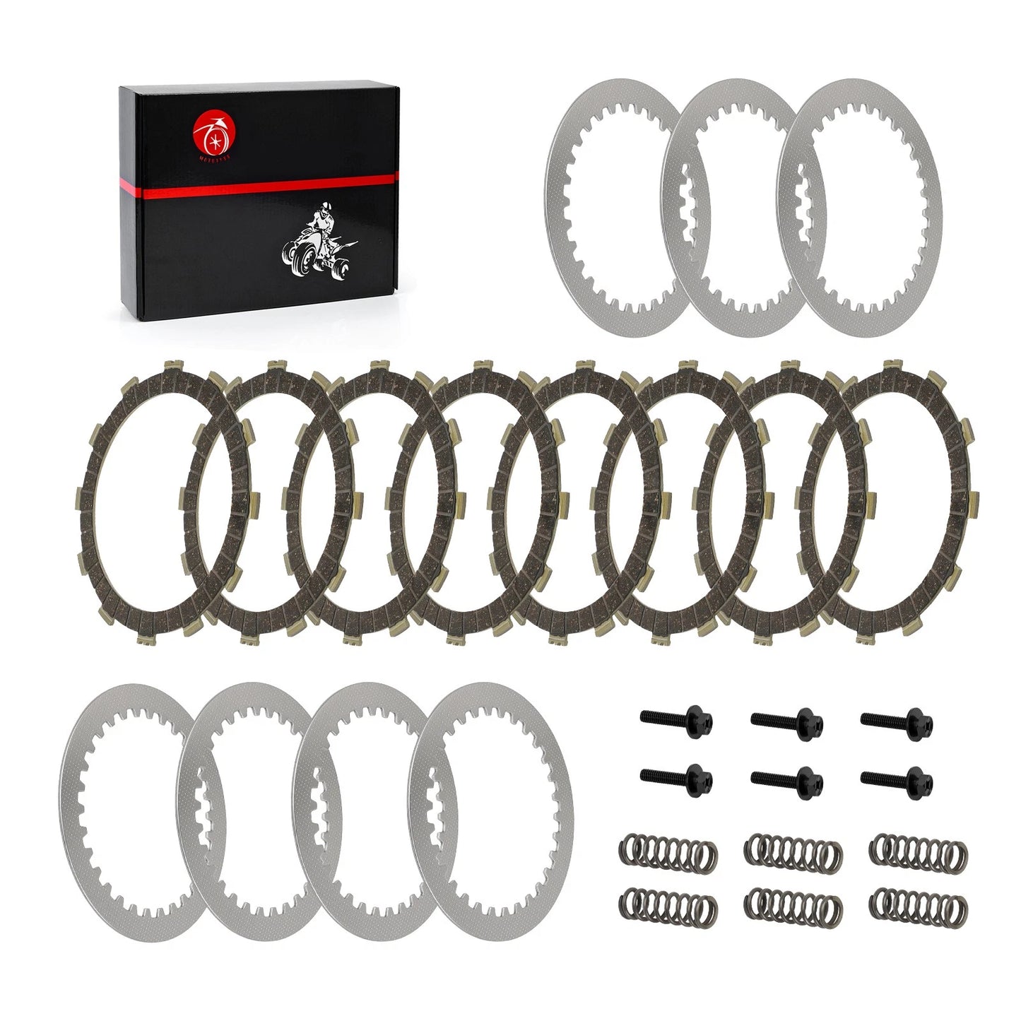 Friction Steel Clutch Plates for Yamaha YZ250 2002-2024 w/Springs Bolt