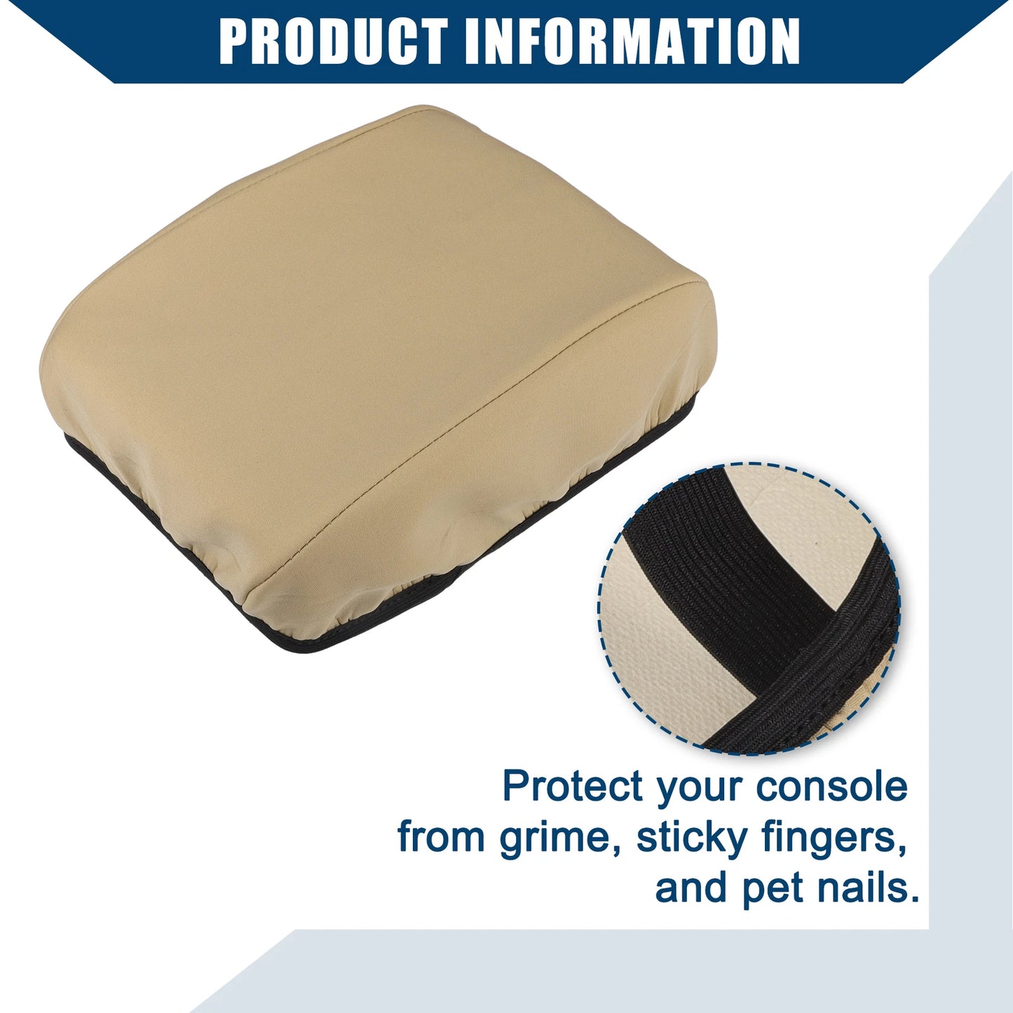 Center Console Armrest Cover for Honda CR-V 2017-2022 Neoprene Fabric Brown