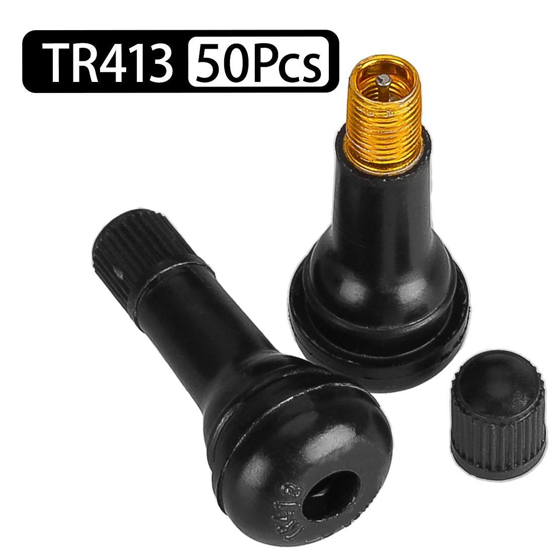 100 Pcs Snap In Tire Rubber Valve Stems for Car TR412 TR413 TR414