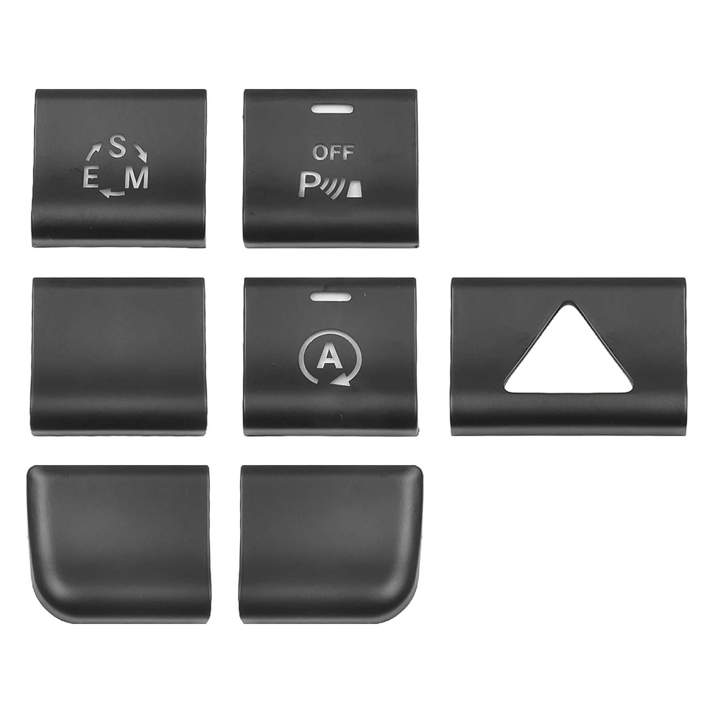 Center Console Button Trim Sticker 7Pcs for Mercedes-Benz