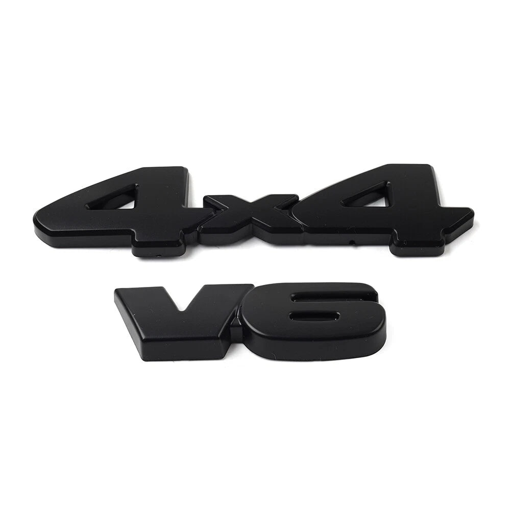V6 4x4 3D Tailgate Emblem Badge Overlays for Toyota Tacoma, 4Runner, Tundra