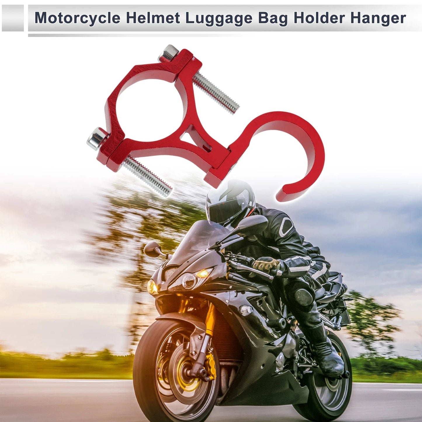 Arc Hanging Hook Screws Washers Hexagon Wrench Red for Motorcycle