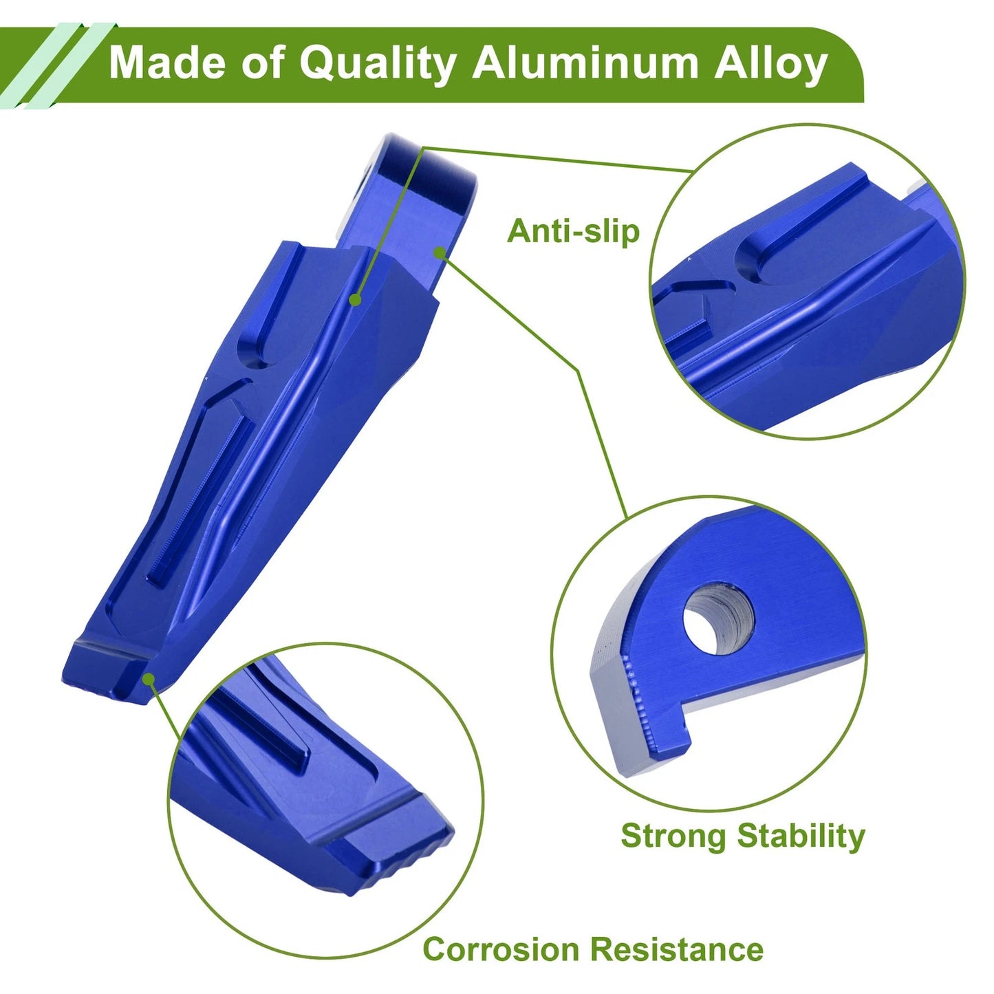 Foot Pegs Aluminum Alloy Blue for Yamaha Tmax 530 (2012–2019)