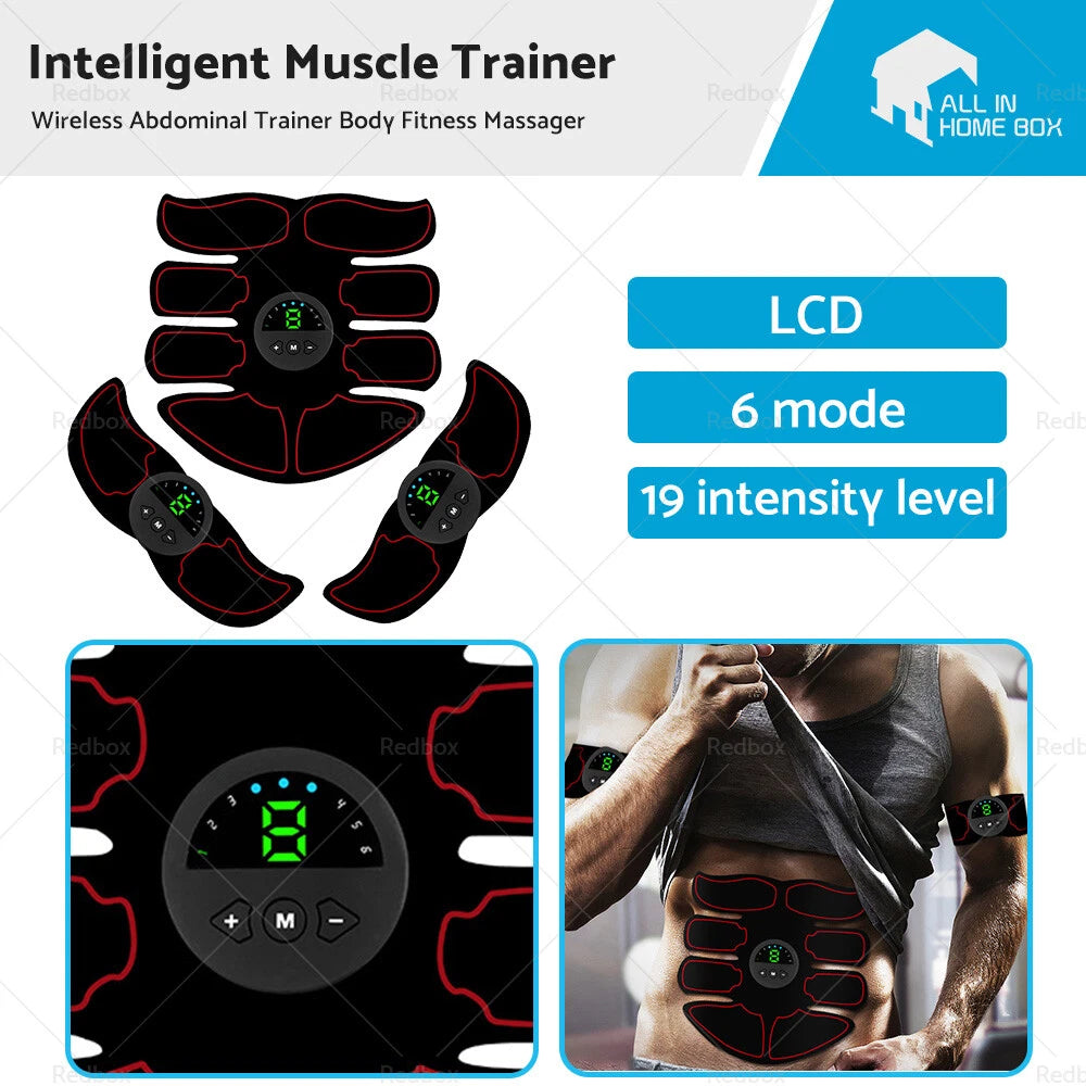 Wireless EMS Muscle Stimulator Toner for ABS Trainer Body Fitness Massager