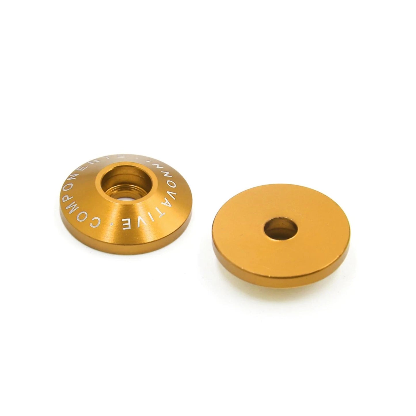 Pair Gold Tone 7/8 Handlebar Grip Bar End Cap for Motorcycle
