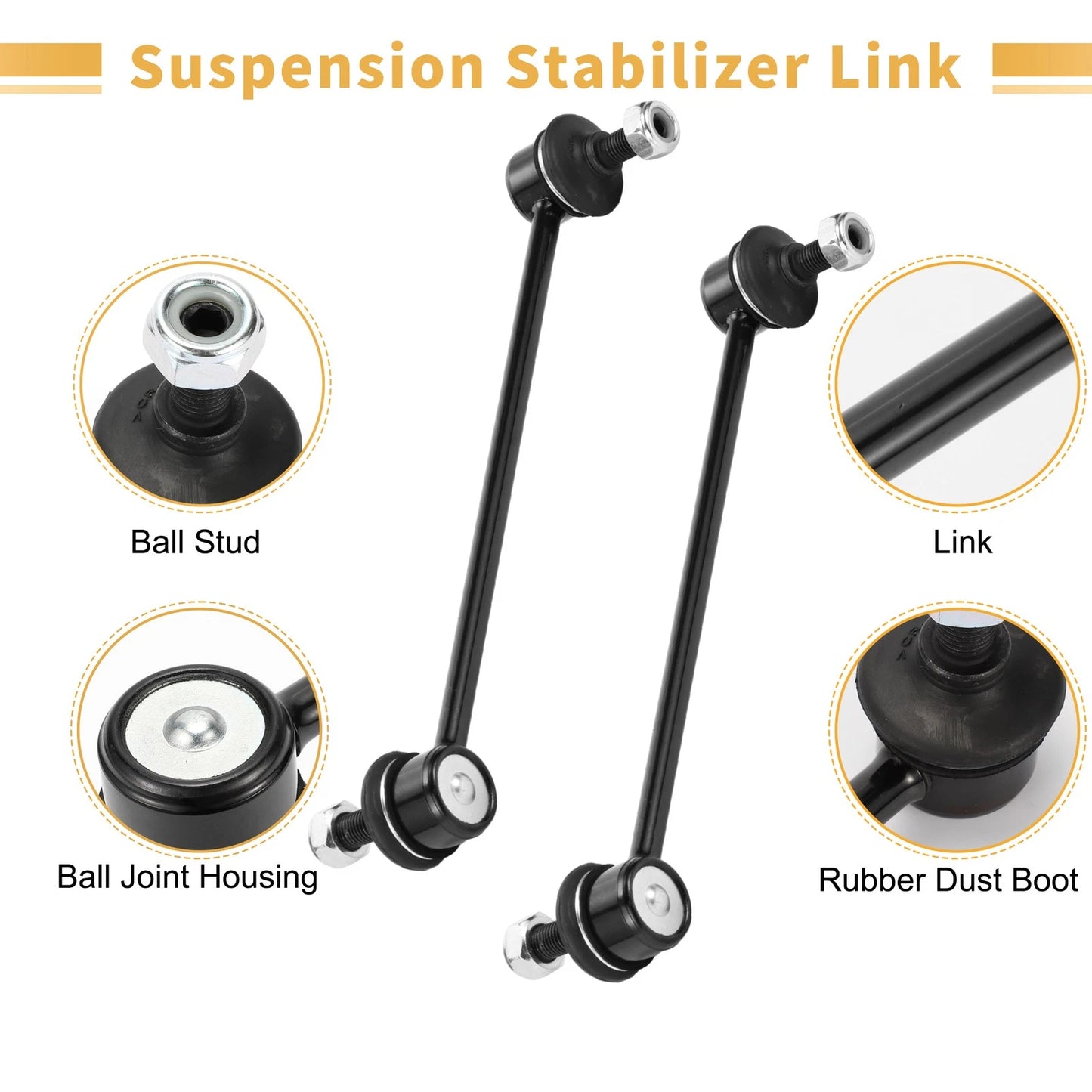 2 x Front Stabiliser Sway Bar Links for Ford Puma (1997-2002)