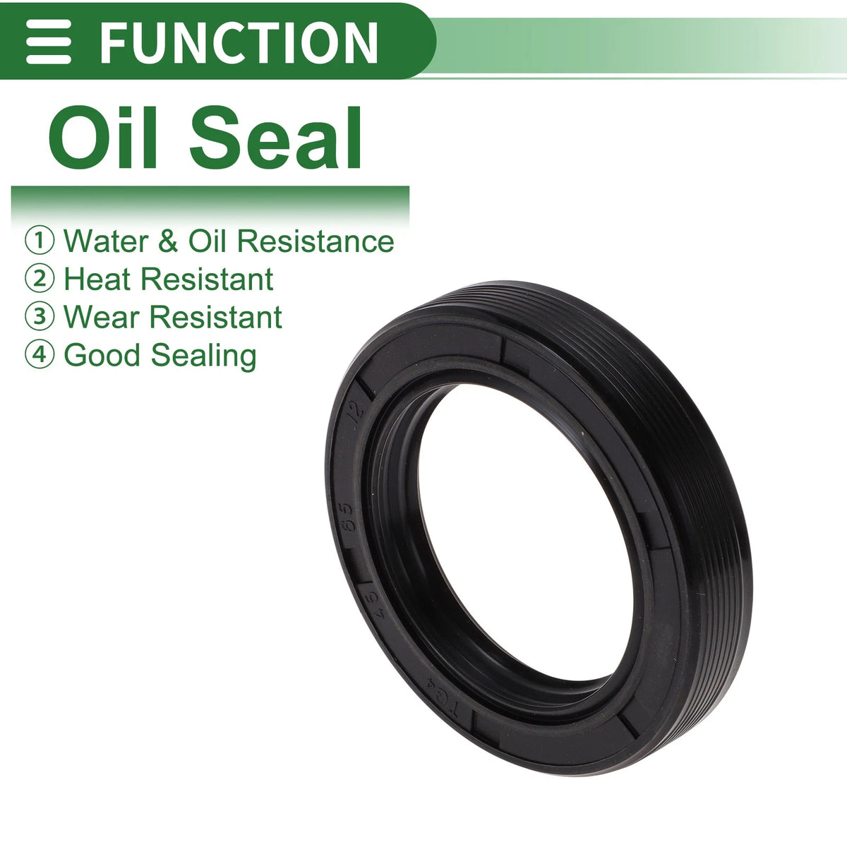 Oil Seal NBR Rubber 45x65x12mm High Pressure Black 5 Pcs