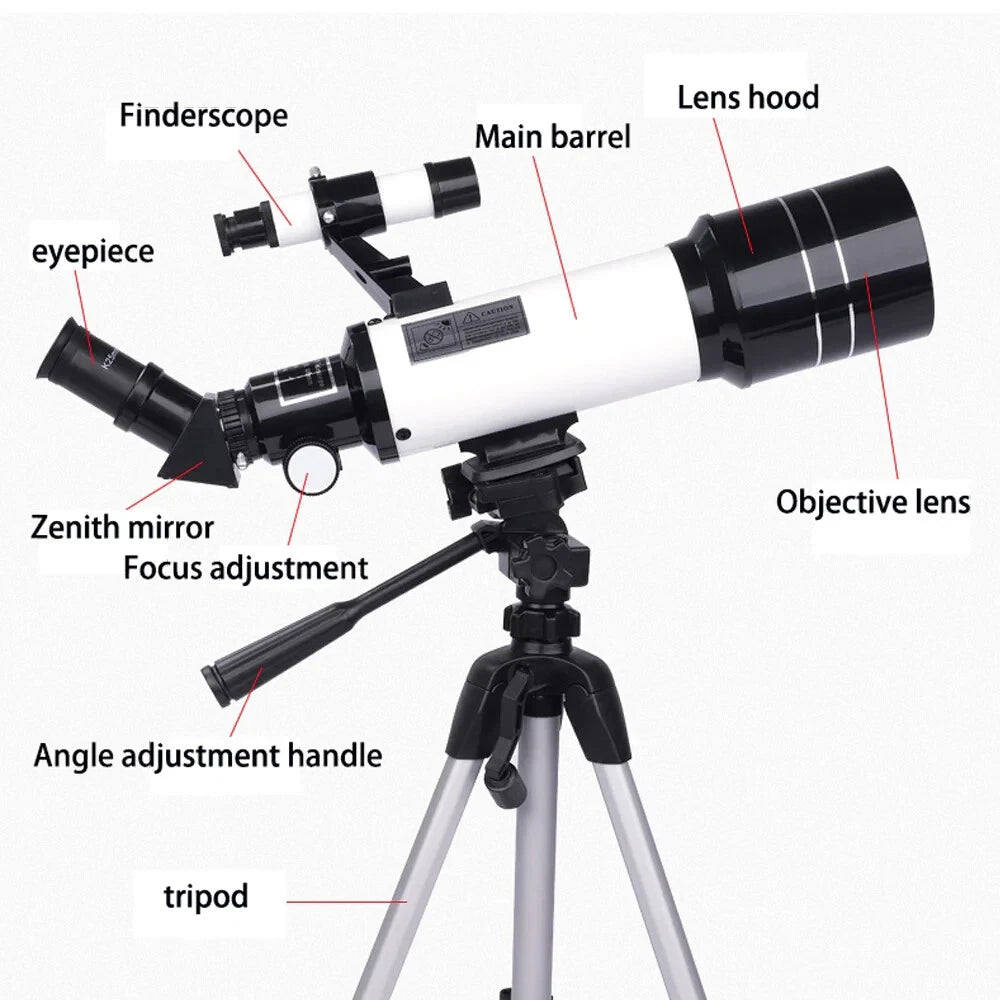 70mm Aperture 400mm Focal Astronomical Refracting Telescope for Sale