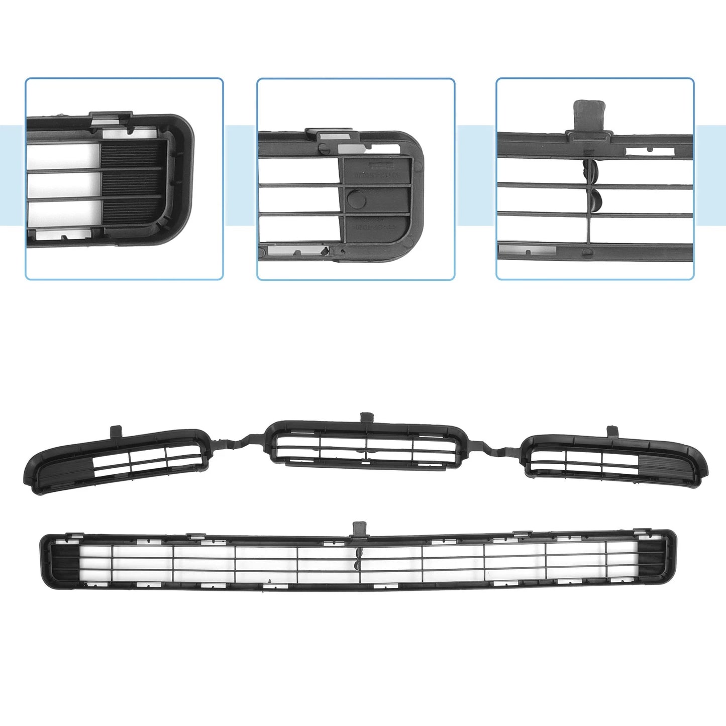 Front Lower Bumper Grille for Toyota RAV4 (2006-2008) Black