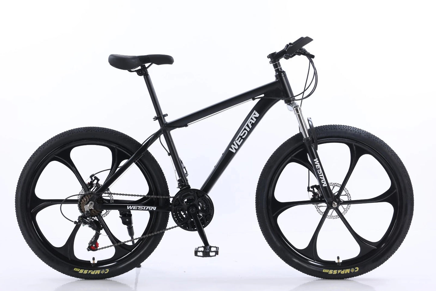 26" 21 Speed Mountain Bike for WESTAN - Aluminum Frame, Shimano, 6 Spoke Wheels