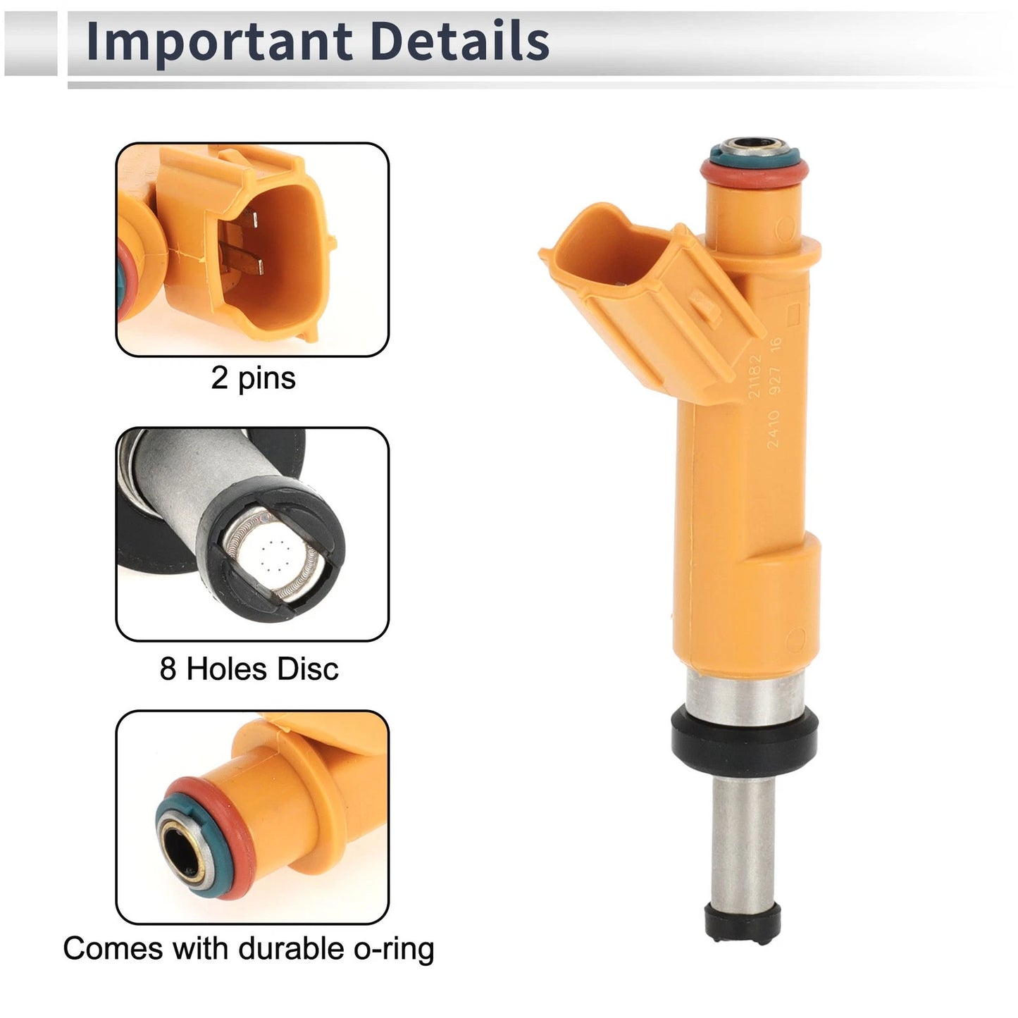 1 Pc Fuel Injector Orange for Toyota Camry Solara 3.0 (2003–2008)