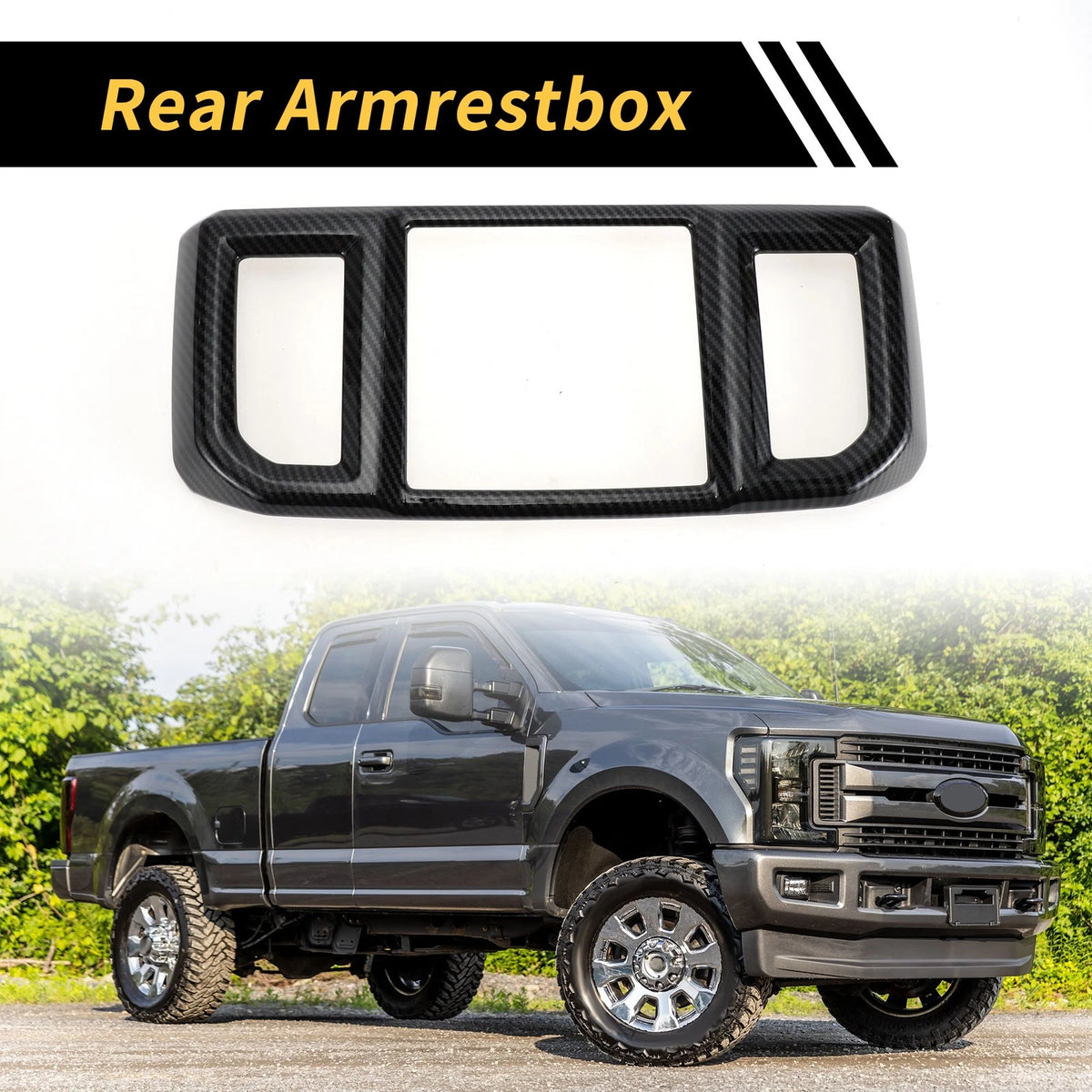 Rear Air Vent Armrest AC Outlet Panel Cover Trim for Ford F-150 (2015-2020)