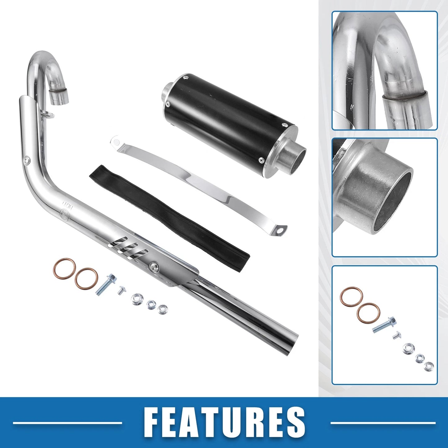 Muffler Silencer Pipe 1.1 Inch for Honda XR50 CRF50