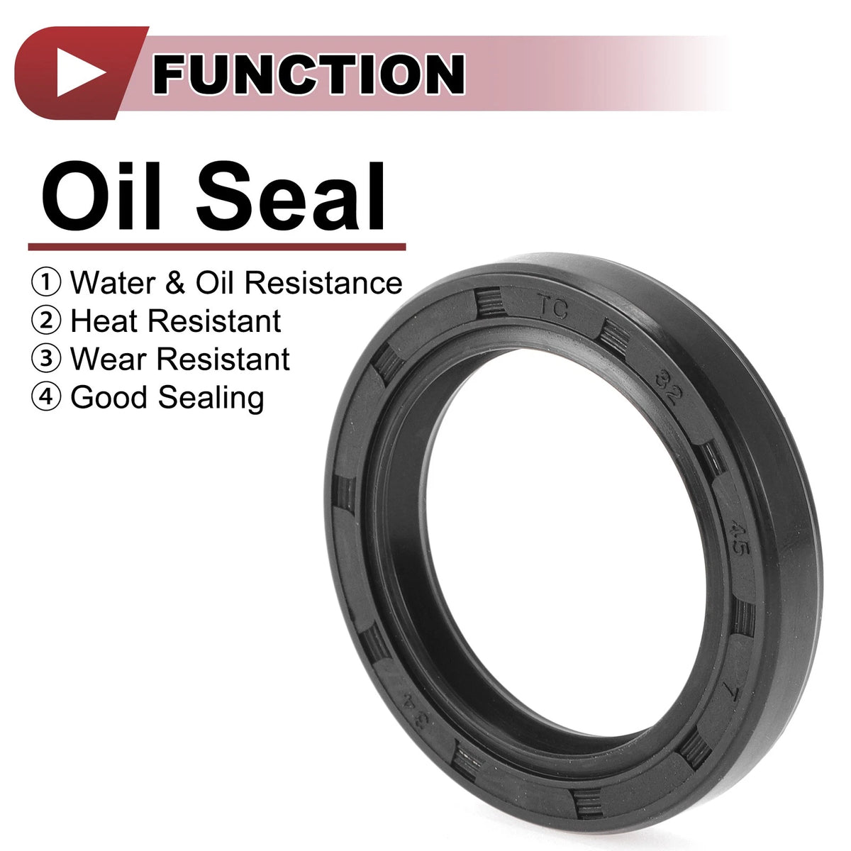 Rotary Shaft Seal/32x45x7mm/Oil Seal 70D Black, 5 x for MakeModel