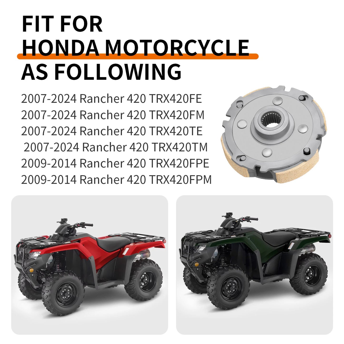 Clutch Weights Shoes for Honda Rancher TRX 420 TE/TM/FE/FM 2007-24