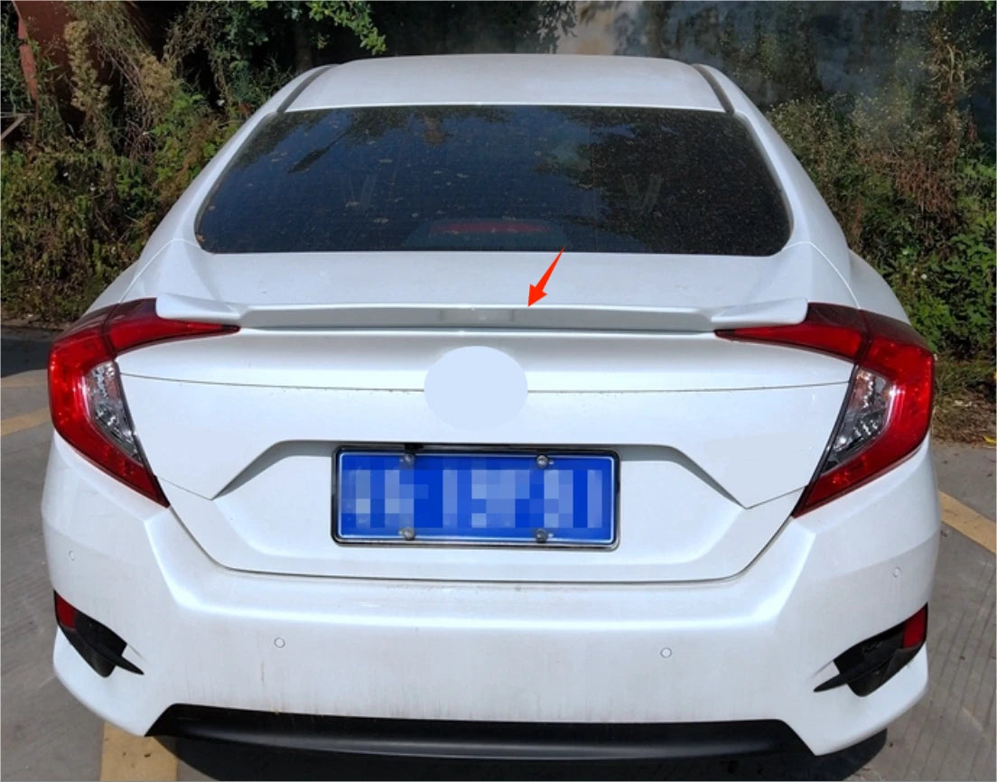 Pearl White Highkick Duckbill Spoiler for 2016-2021 Honda Civic Sedan 4DR