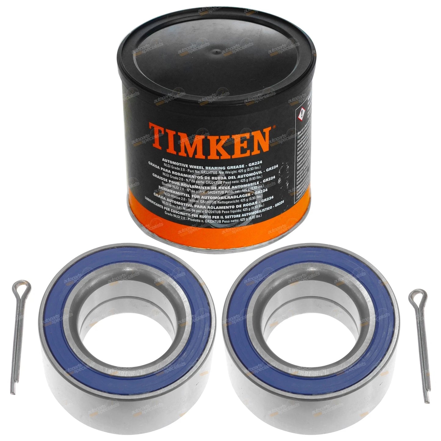 Front Wheel Bearings + Grease for Kia Sorento (2003-2009)