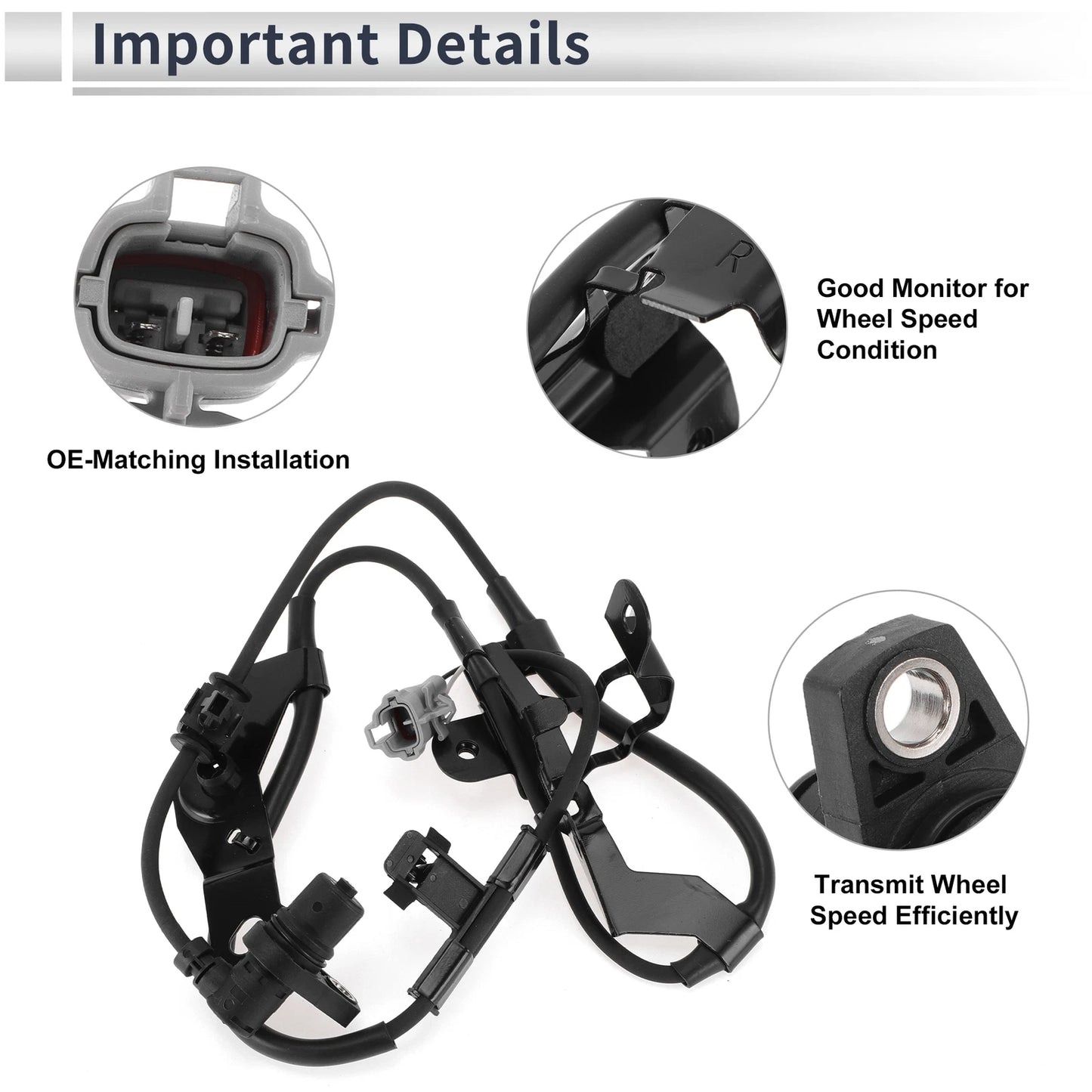 ABS Wheel Speed Sensor for Toyota 4Runner (1996-2002) 1 Pcs Front Right