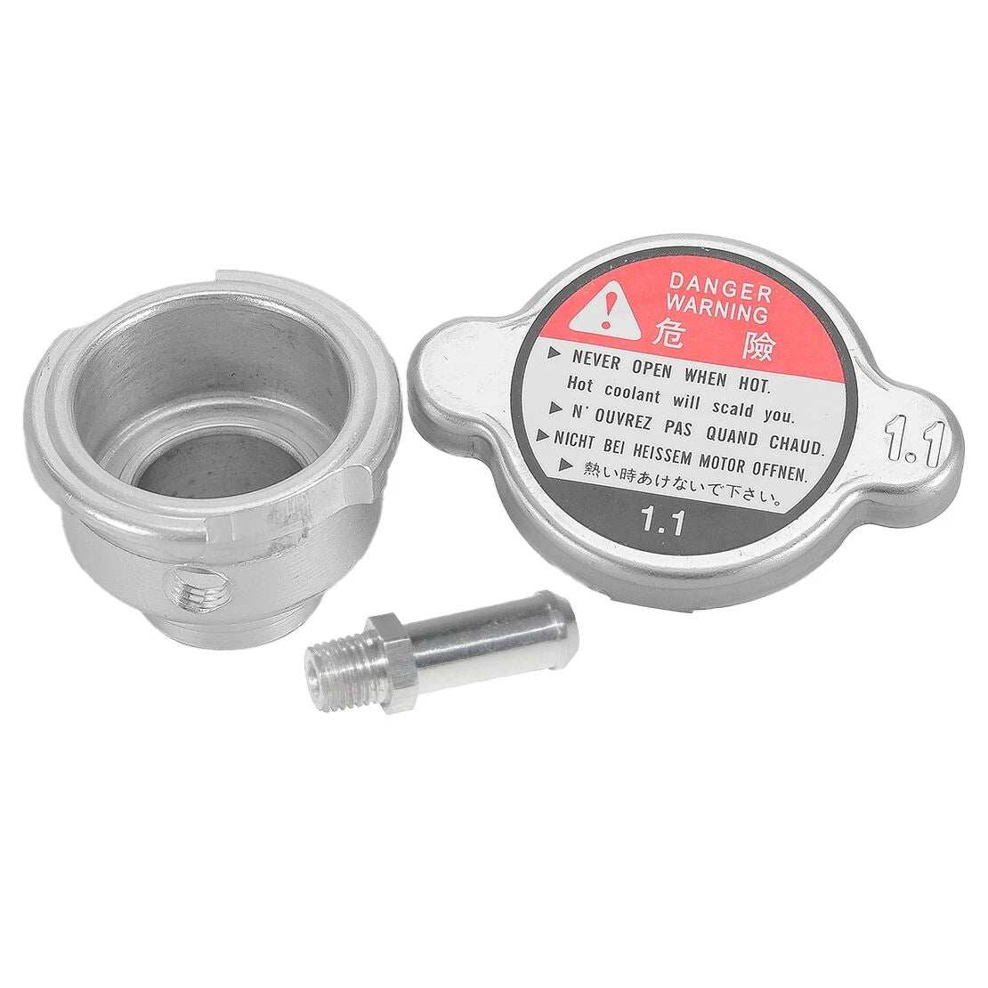 Aluminum Weld-On Radiator Filler Neck 32mm 1.25" ID with 1.1 Bar Cap for B3