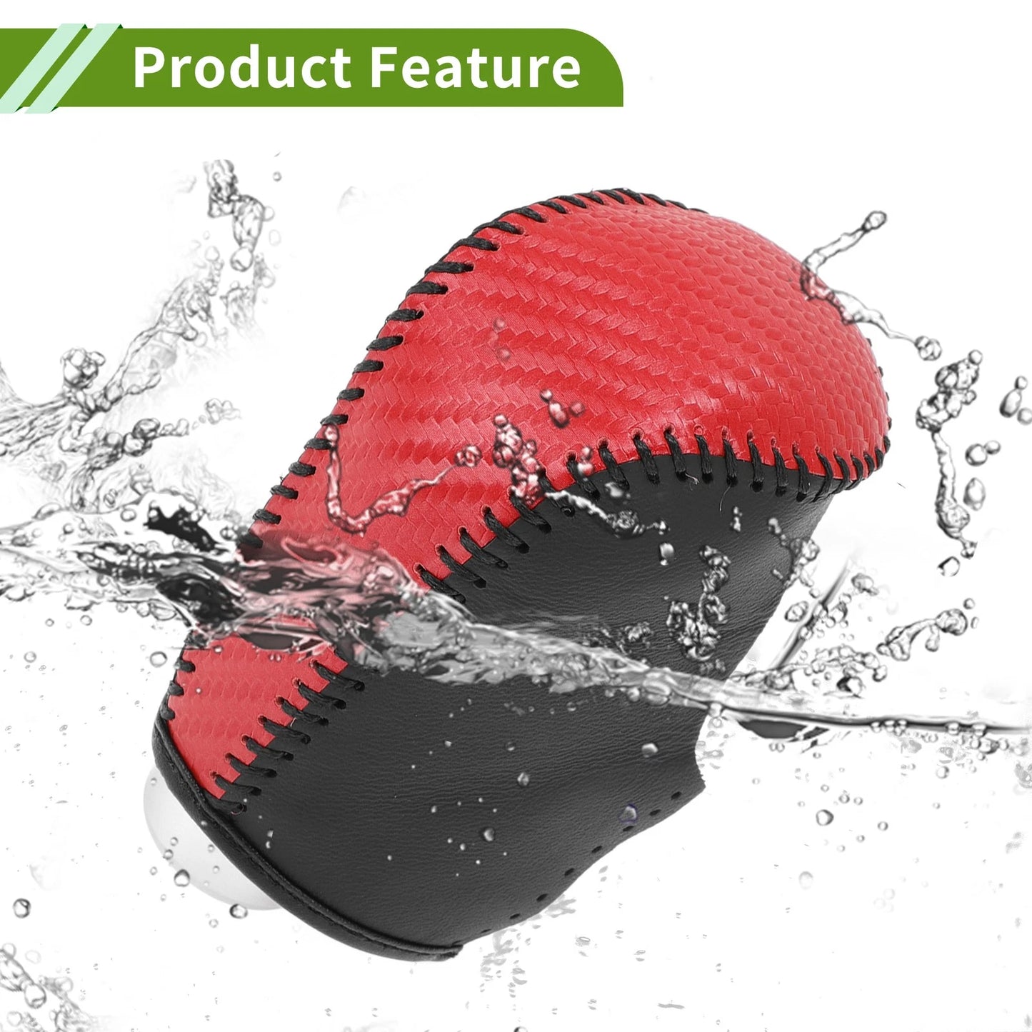 Red Carbon Fiber Gear Shift Knob Cover for Nissan X-Trail Rogue (2014-2020)