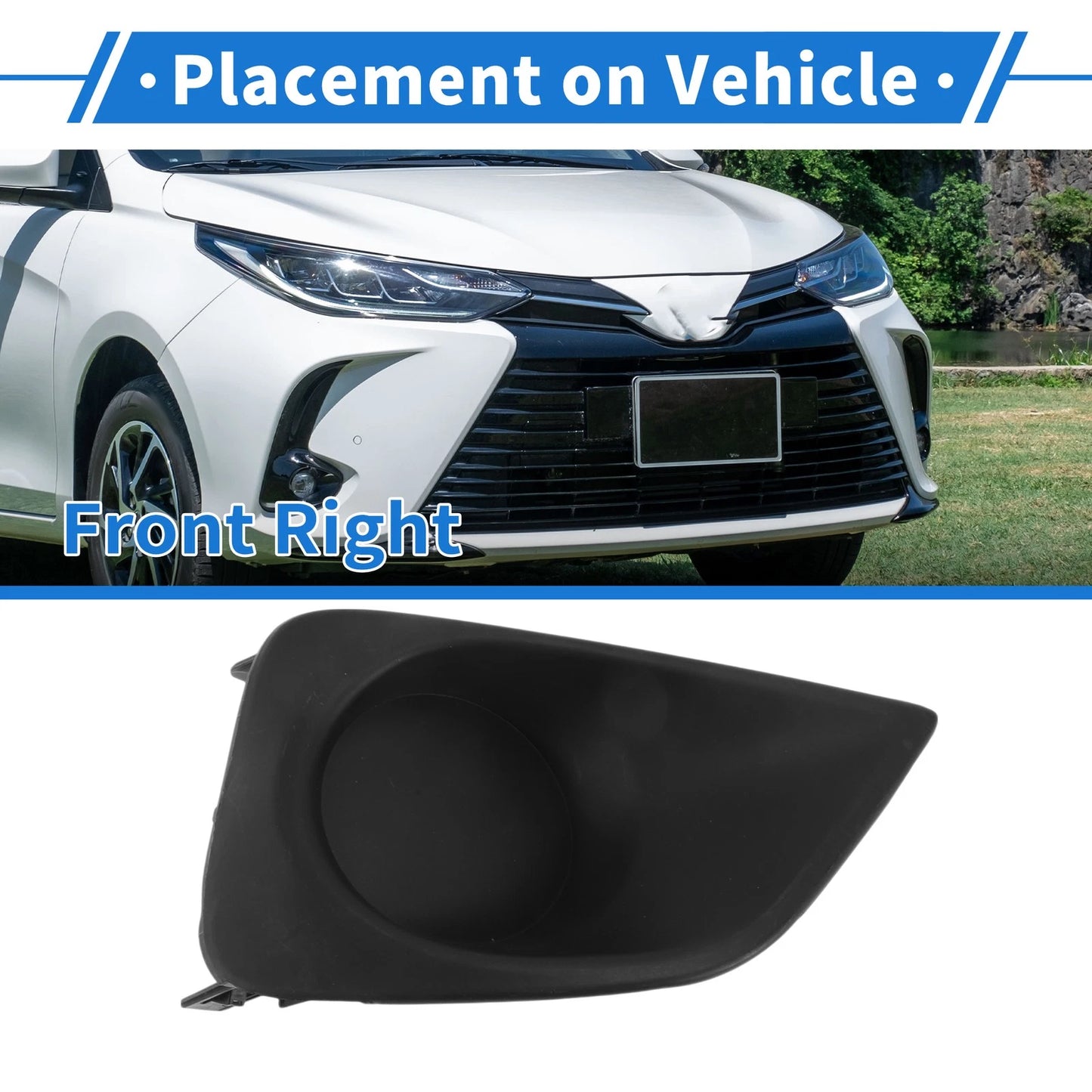 Front Right Fog Light Grill for Toyota Vios (2013–2016)