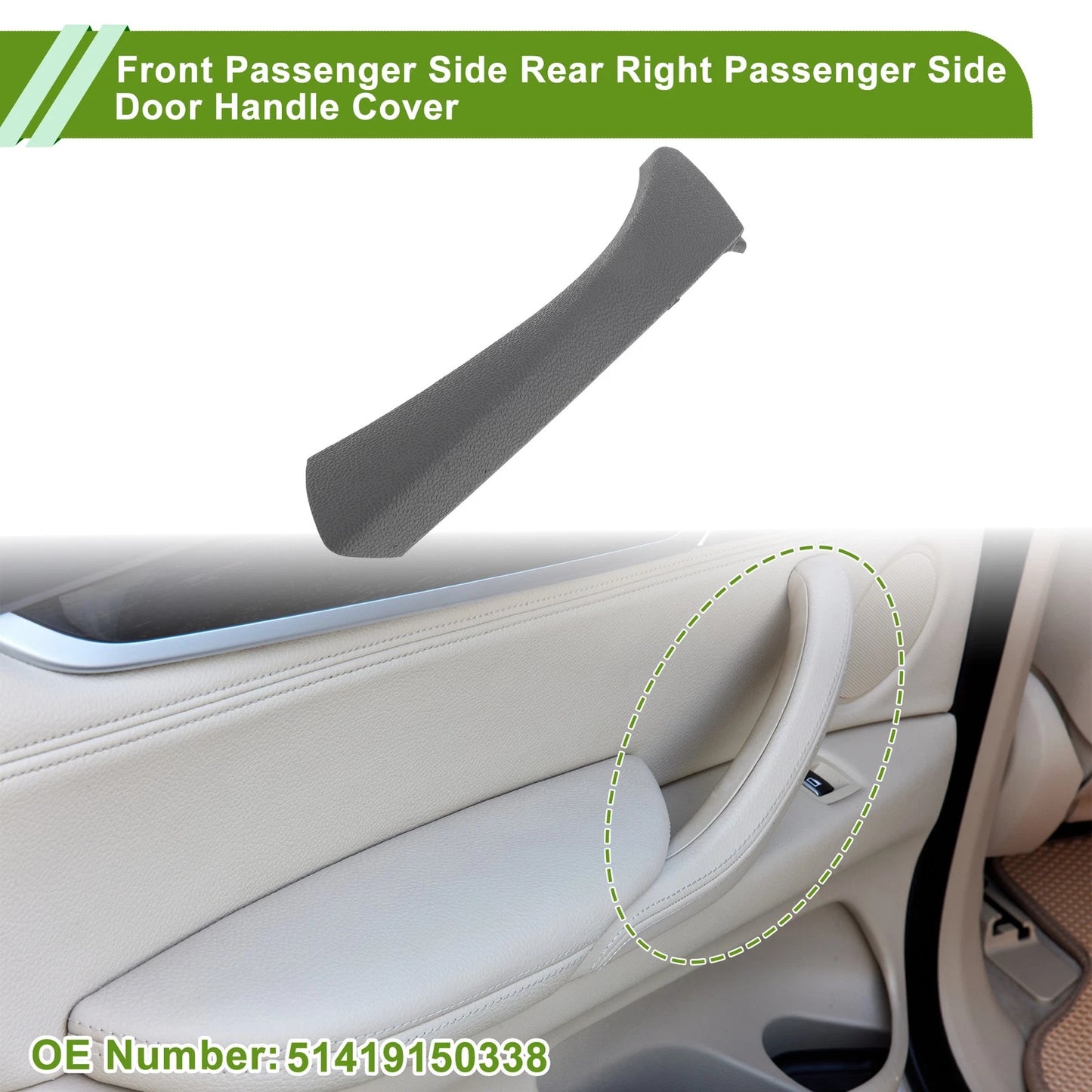 Door Panel Handle Trim Cover for BMW 325i E90 Sedan (2006)