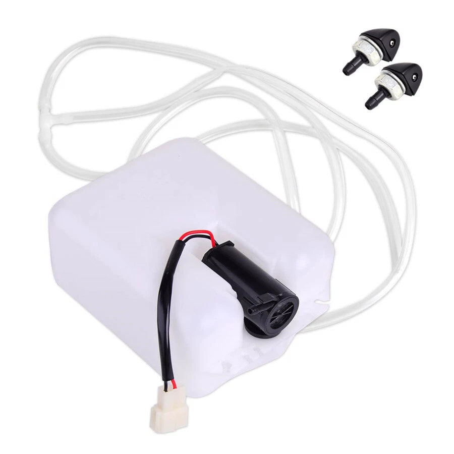 Windshield Washer Reservoir Tank w/ 12V Pump for Universal Car