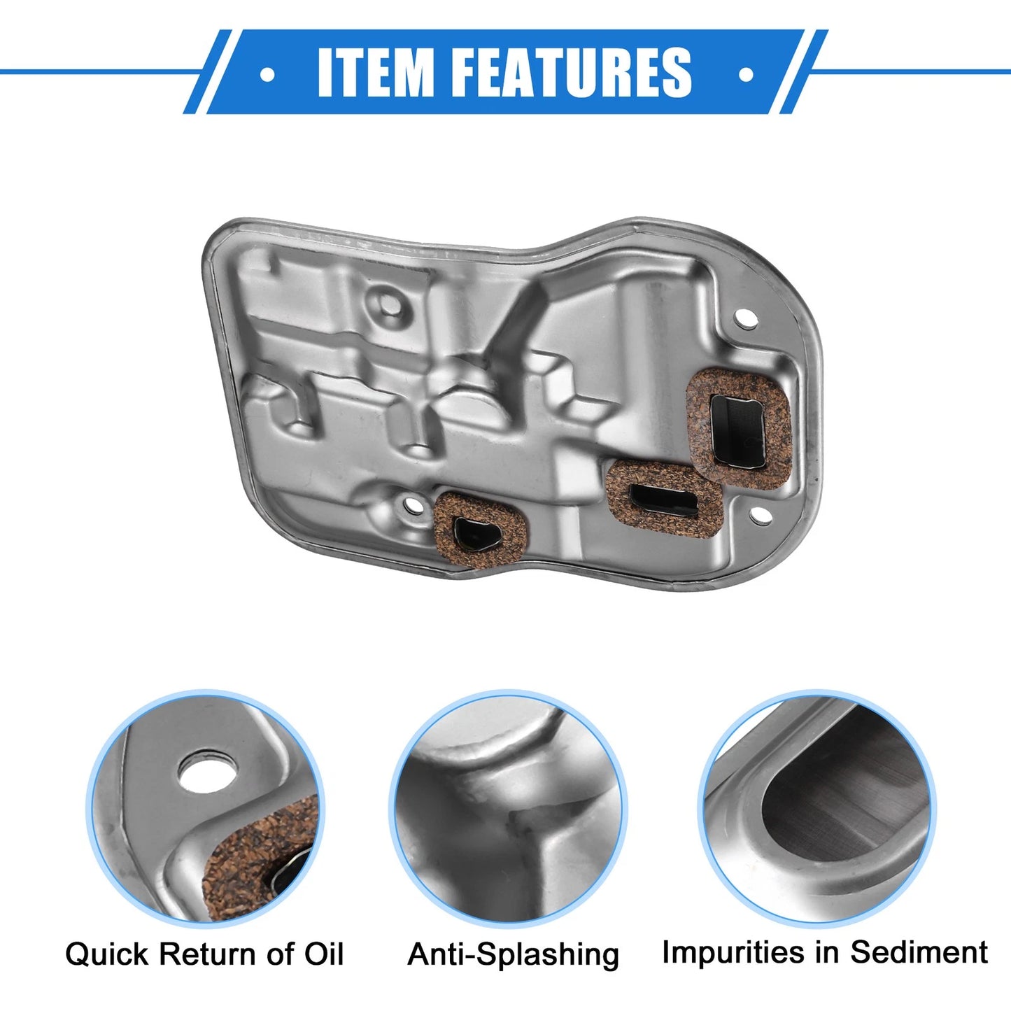 Transmission Filter for Toyota Supra (1993-1998) Durable Metal Silver Tone