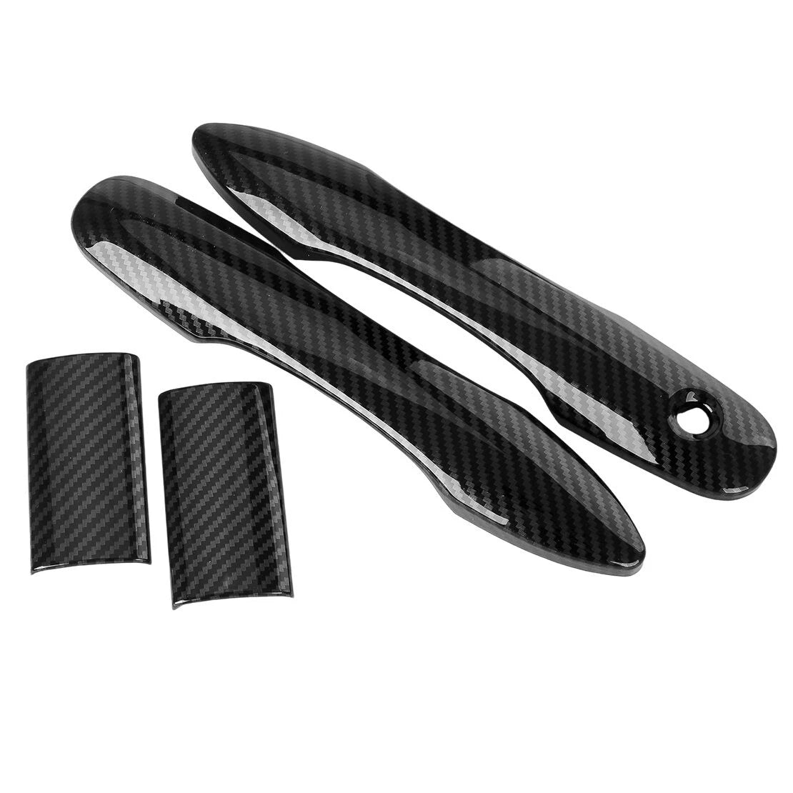 ABS Carbon Fiber Door Handle Cover Trim for Toyota Hiace (2019-2024)