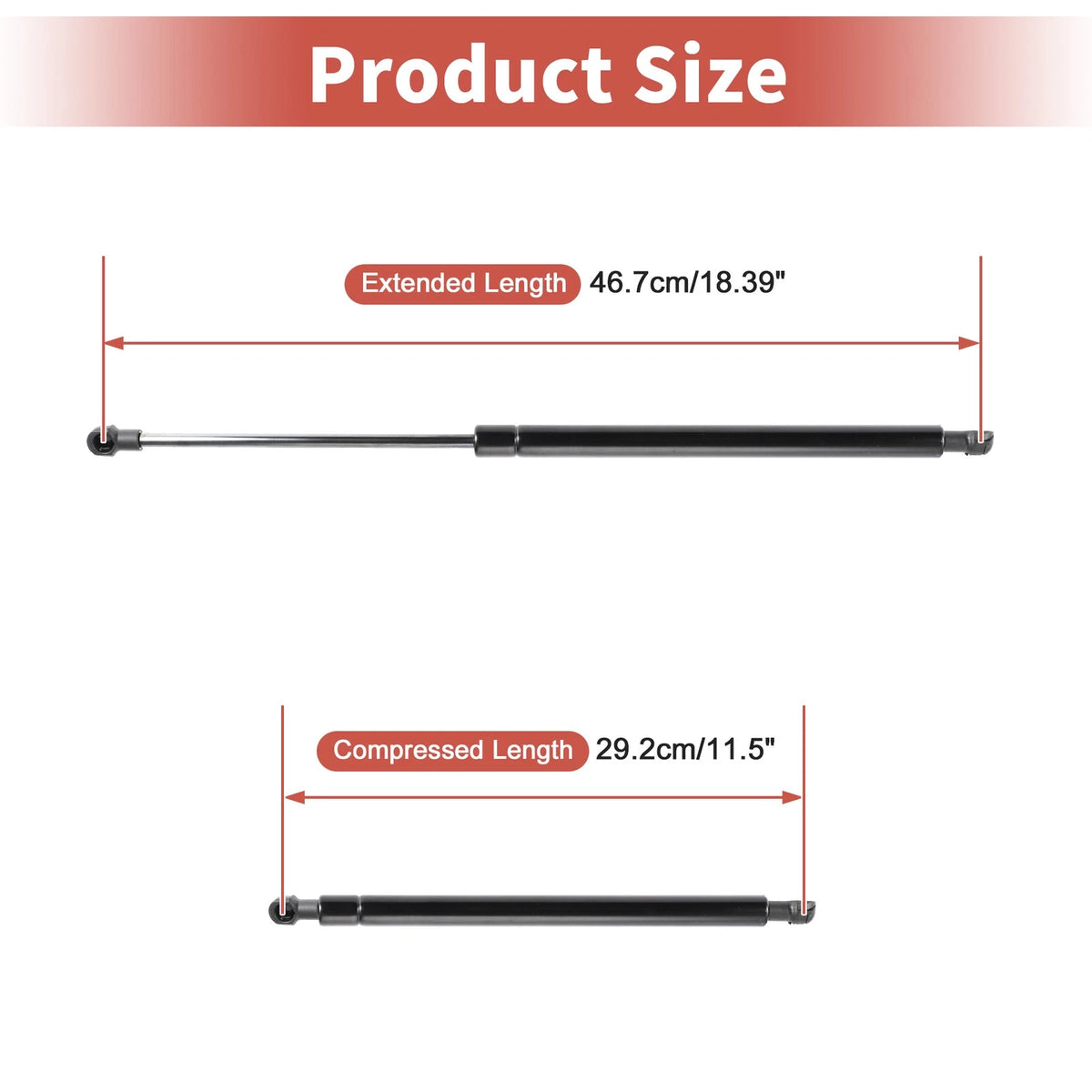 2 x Rear Hatch Lift Supports for Toyota Matrix (2009-2013) Gas Struts