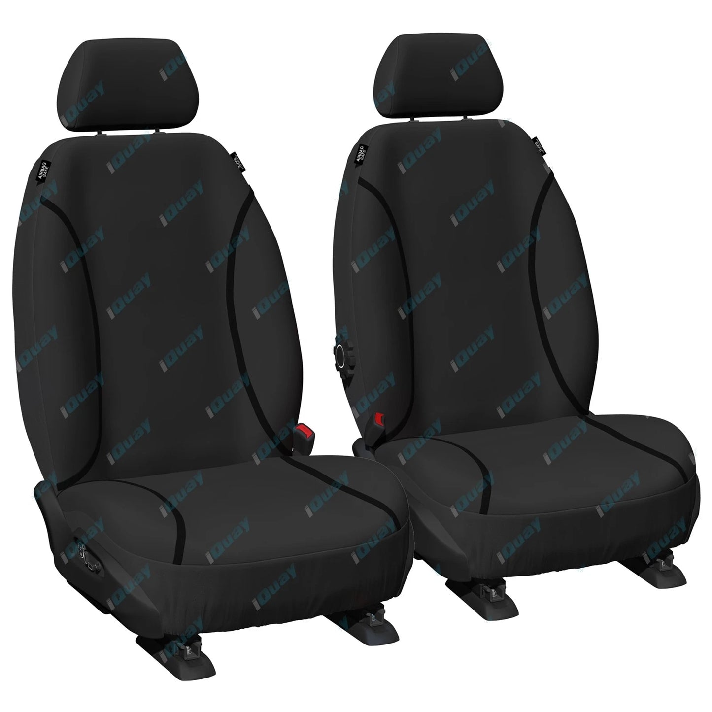 Heavy Duty Black Canvas Car Seat Covers for Toyota Hilux GGN15 GGN25 (2005-2015)