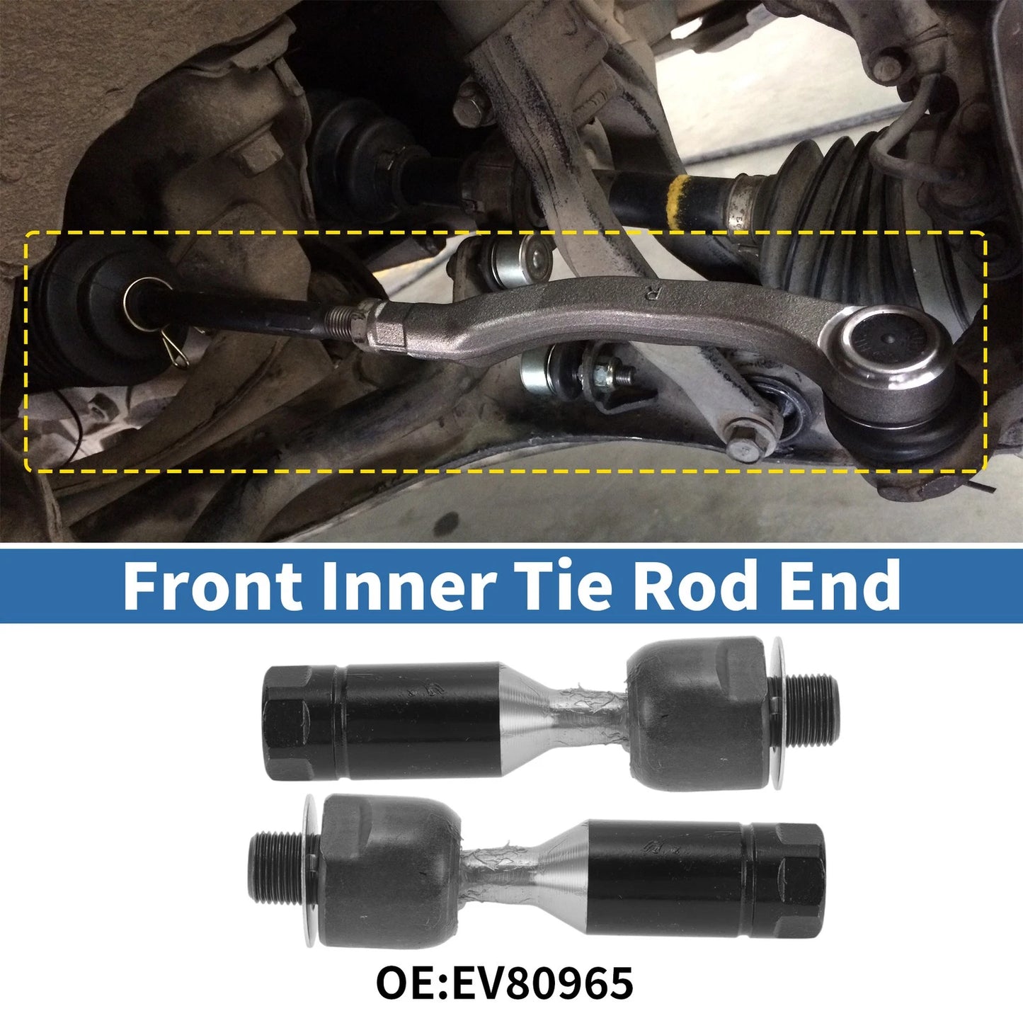 2 x Front Inner Tie Rod End Links for Isuzu Ascender (2003–2008)