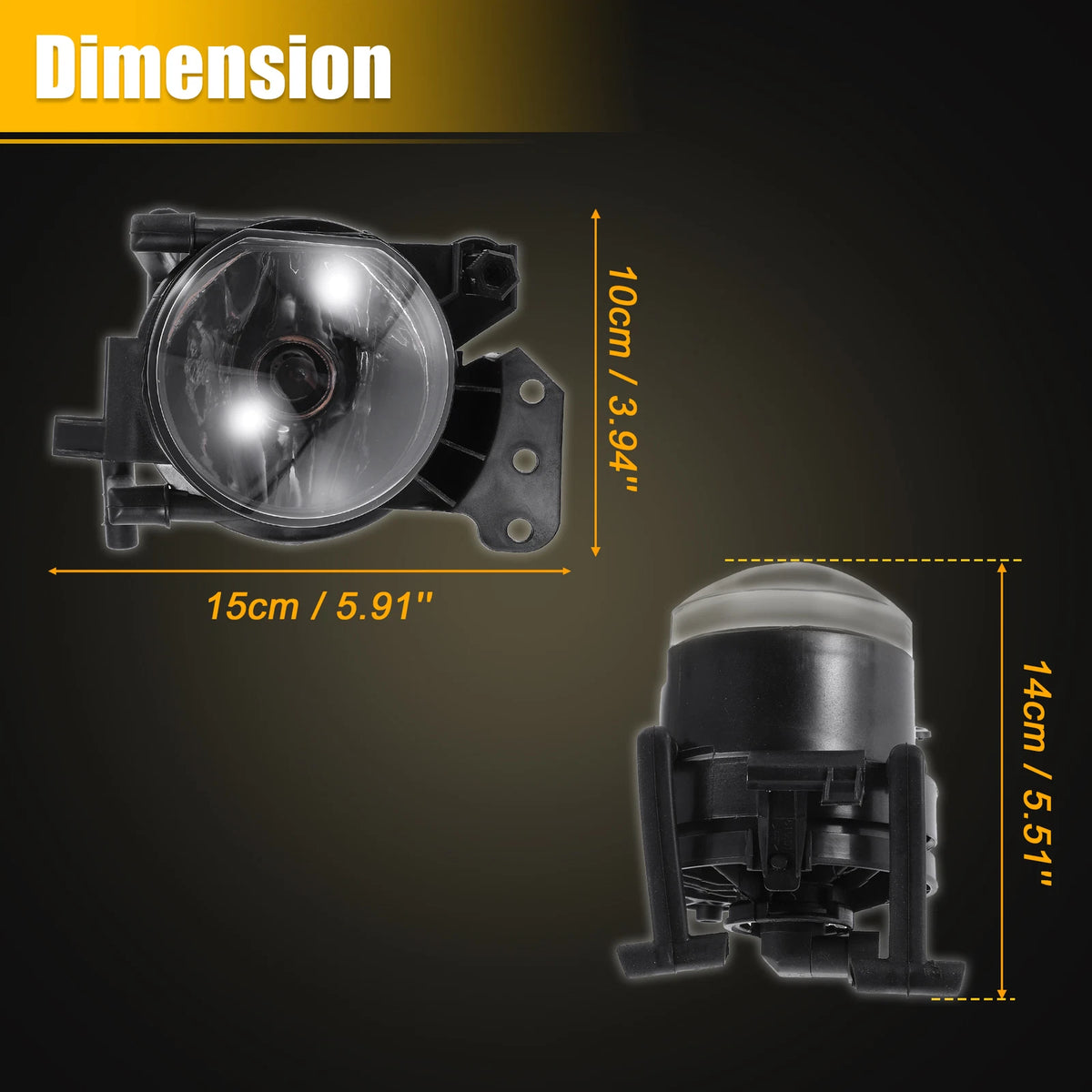 Driving Fog Lights with Bulbs for BMW 525i 530i (2004-2007)