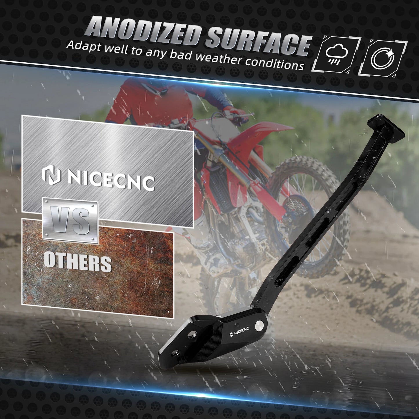 Side Stand Kickstand for Honda CRF250R CRF450R (2013-2018) CRF450RWE (2019-2020)