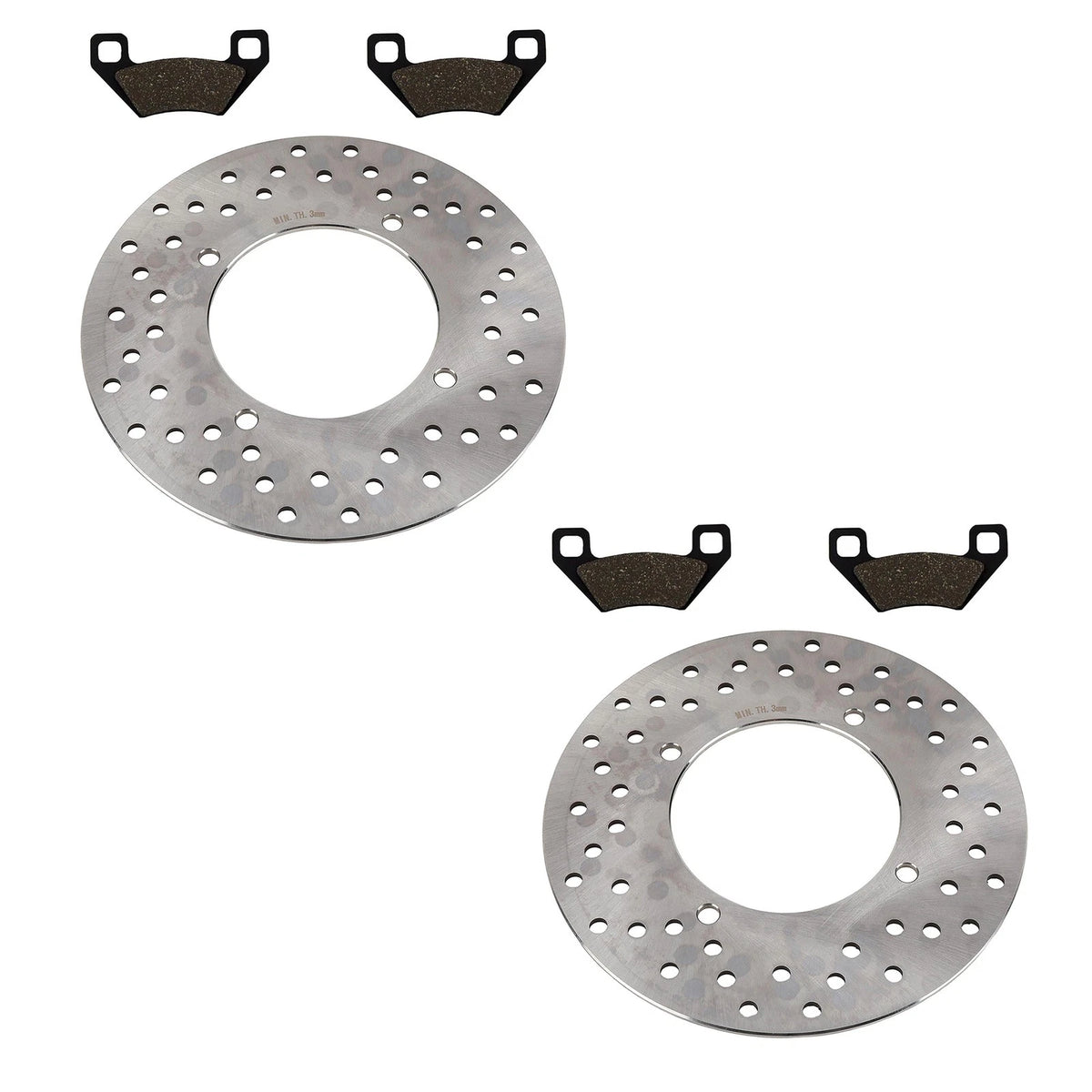 Front Brake Rotors & Pads for Arctic Cat 500 4x4 TBX TRV Auto (2005–2006)