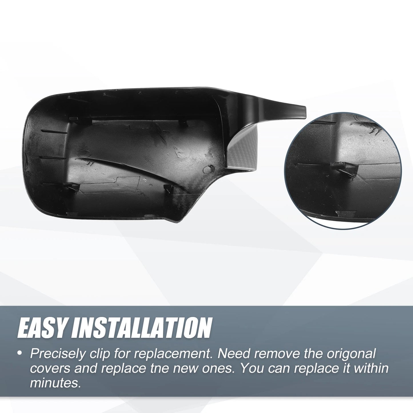 Carbon Fiber M4-Style Rearview Mirror Covers for BMW E39 E46 325i 328i (1998-2005)