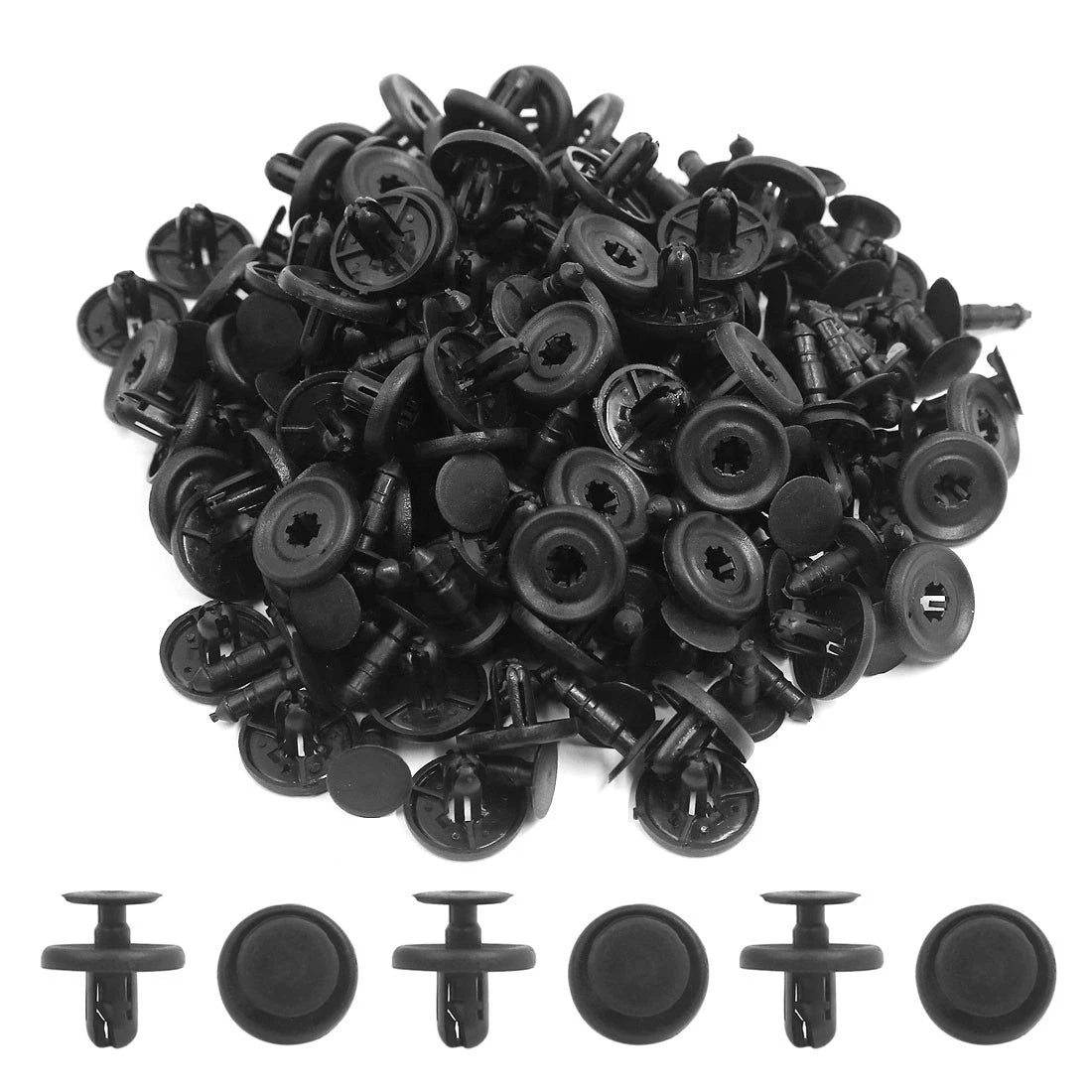 100 Pcs Plastic Rivets Fastener Bumper Clips for Toyota
