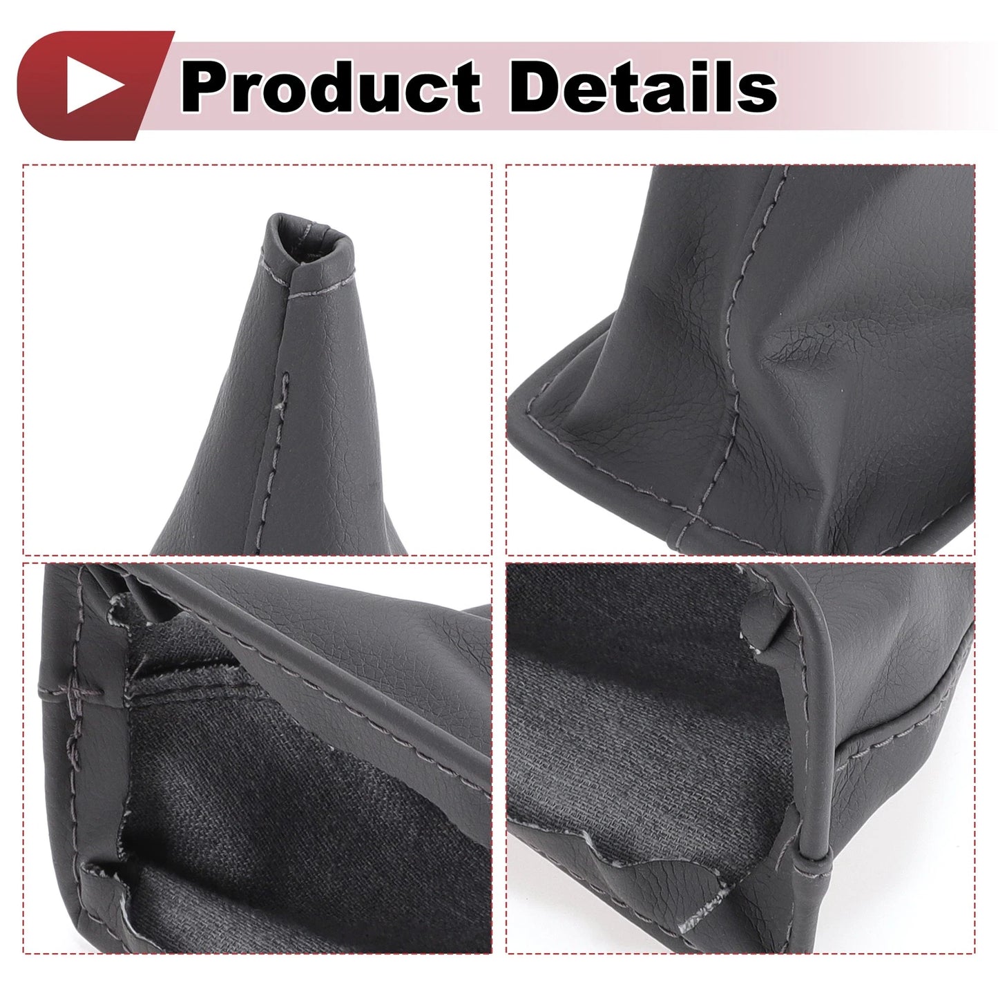 1 Pc Gear Shift Gaiter for Toyota Corolla (2001-2013) Grey Faux Leather