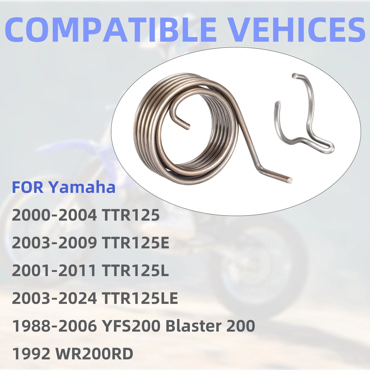 Kick Starter Return Spring & Clip for Yamaha Blaster 200 YFS200 (1988-2006)