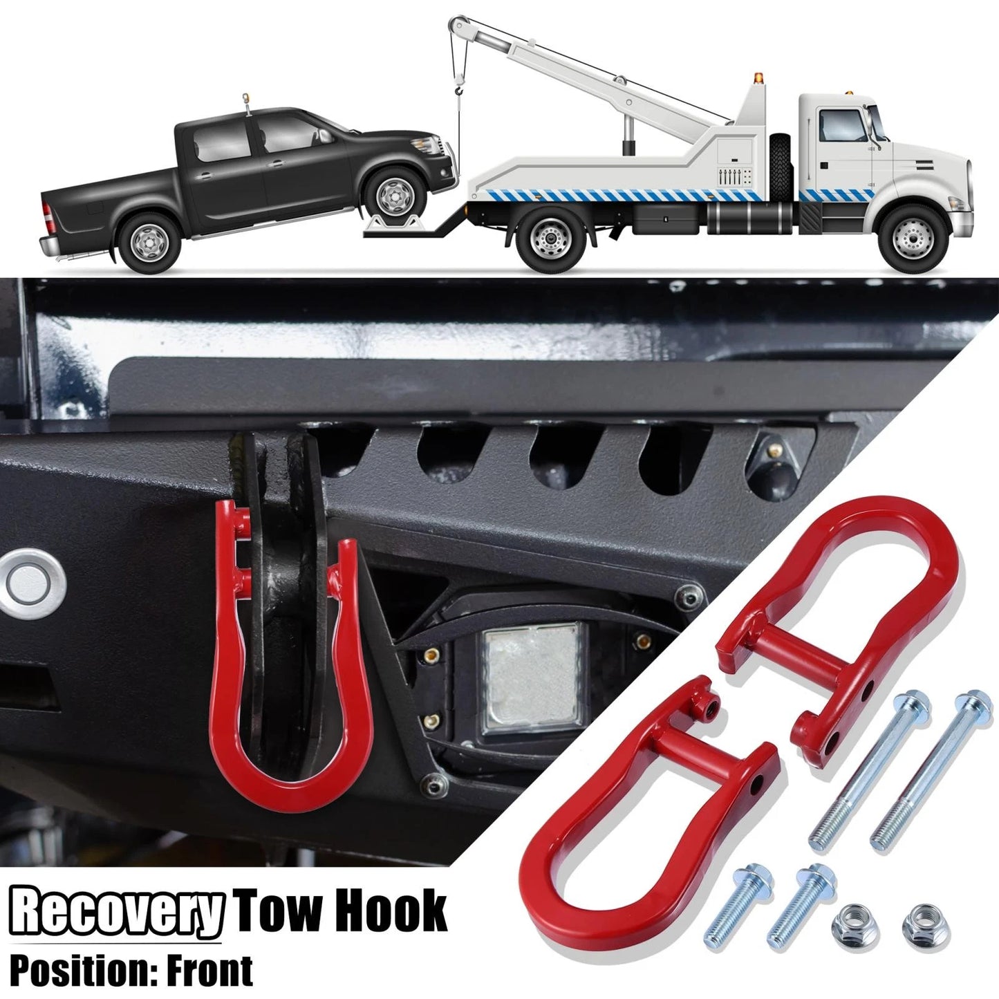 Front Tow Hook Kit for Chevy Silverado 1500 (2007-2018)
