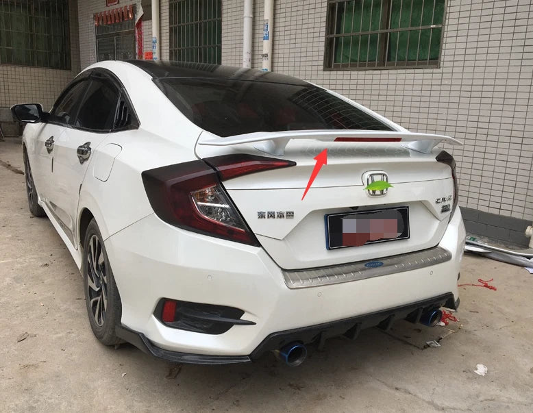 Universal Spoiler Wing for Honda Civic Sedan 2016-2021 Pearl White