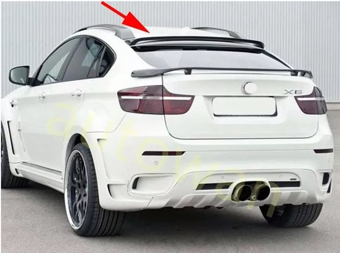 Unpainted ABS Rear Roof Spoiler for BMW X6 E71 E72 (2008-2014)