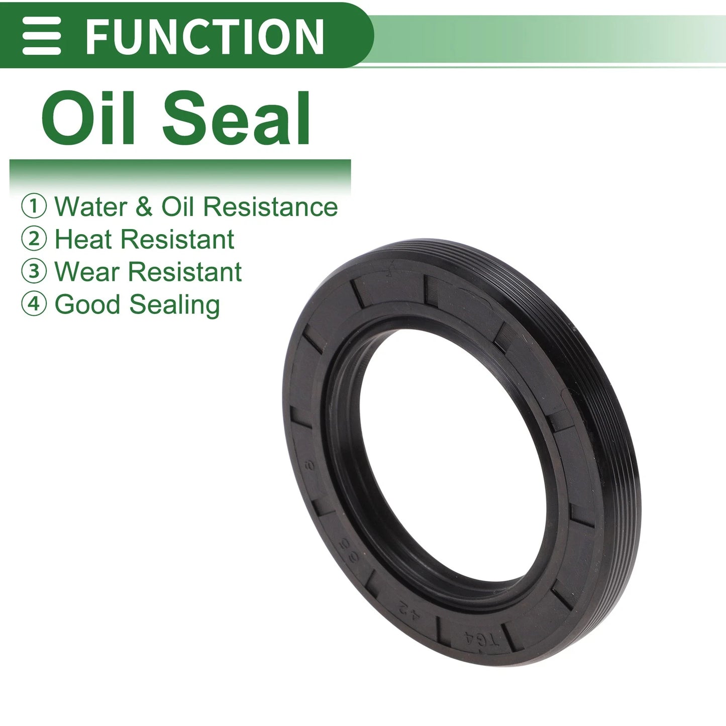 Oil Seal NBR Rubber 42x65x8mm High Pressure Black 5 Pcs