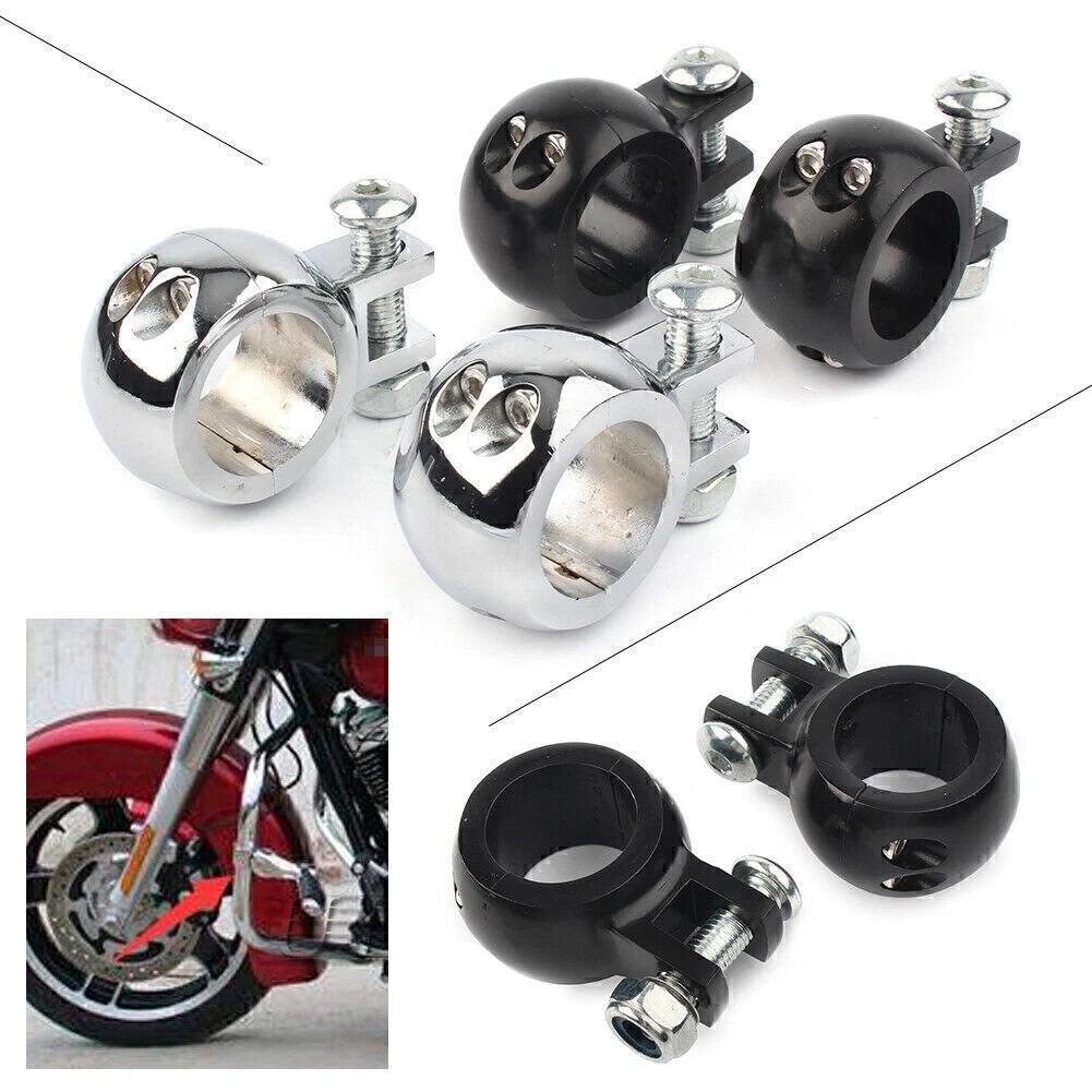 1-1/4" Crash Bar Mount Clamp for Harley Engine (Fits Various Models)